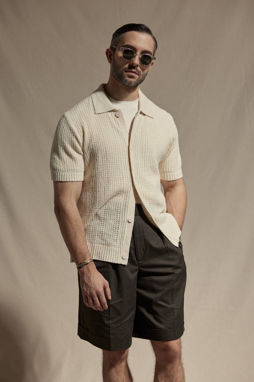 Dickie Woven Knit Shirt - Ecru