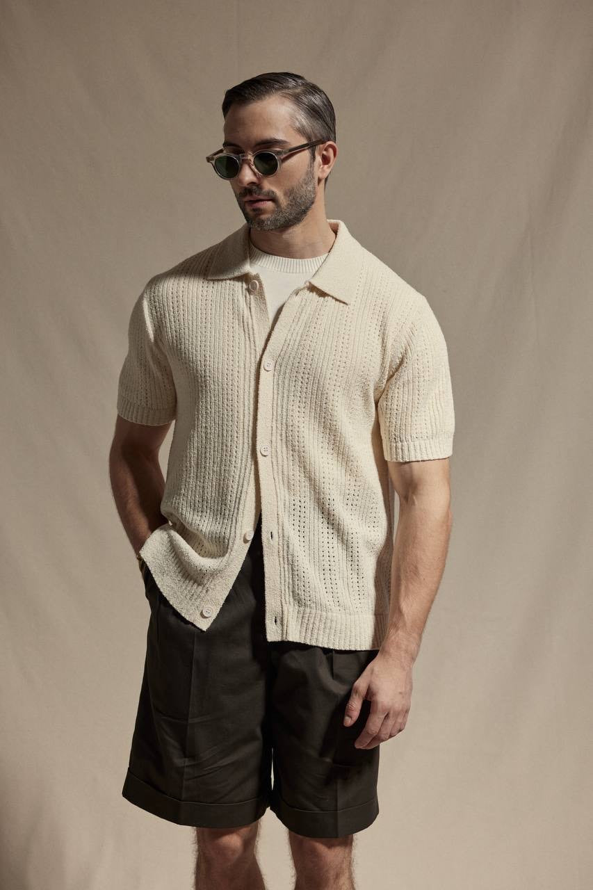 Dickie Woven Knit Shirt - Ecru