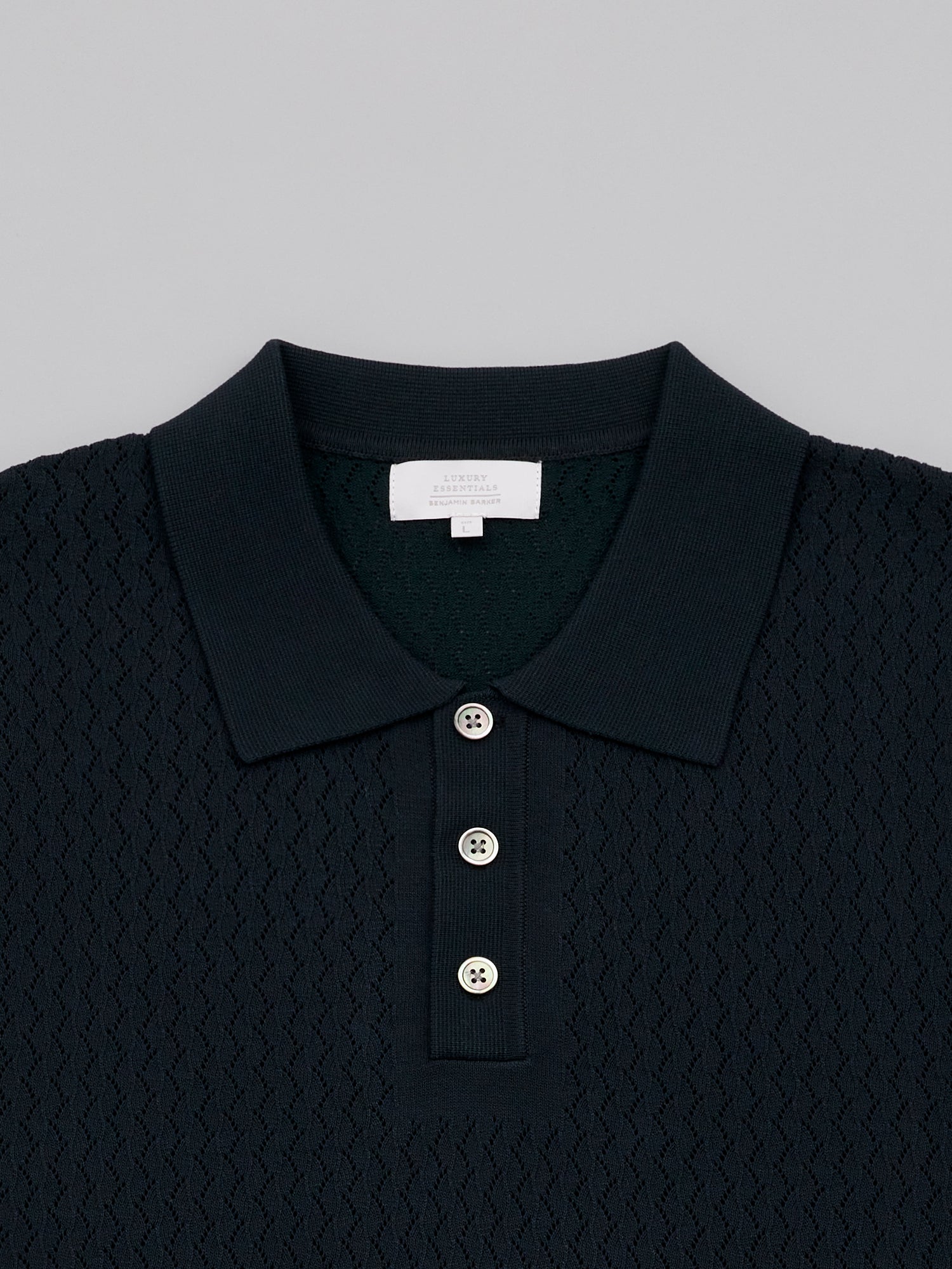Riviera Pointelle Knit Polo