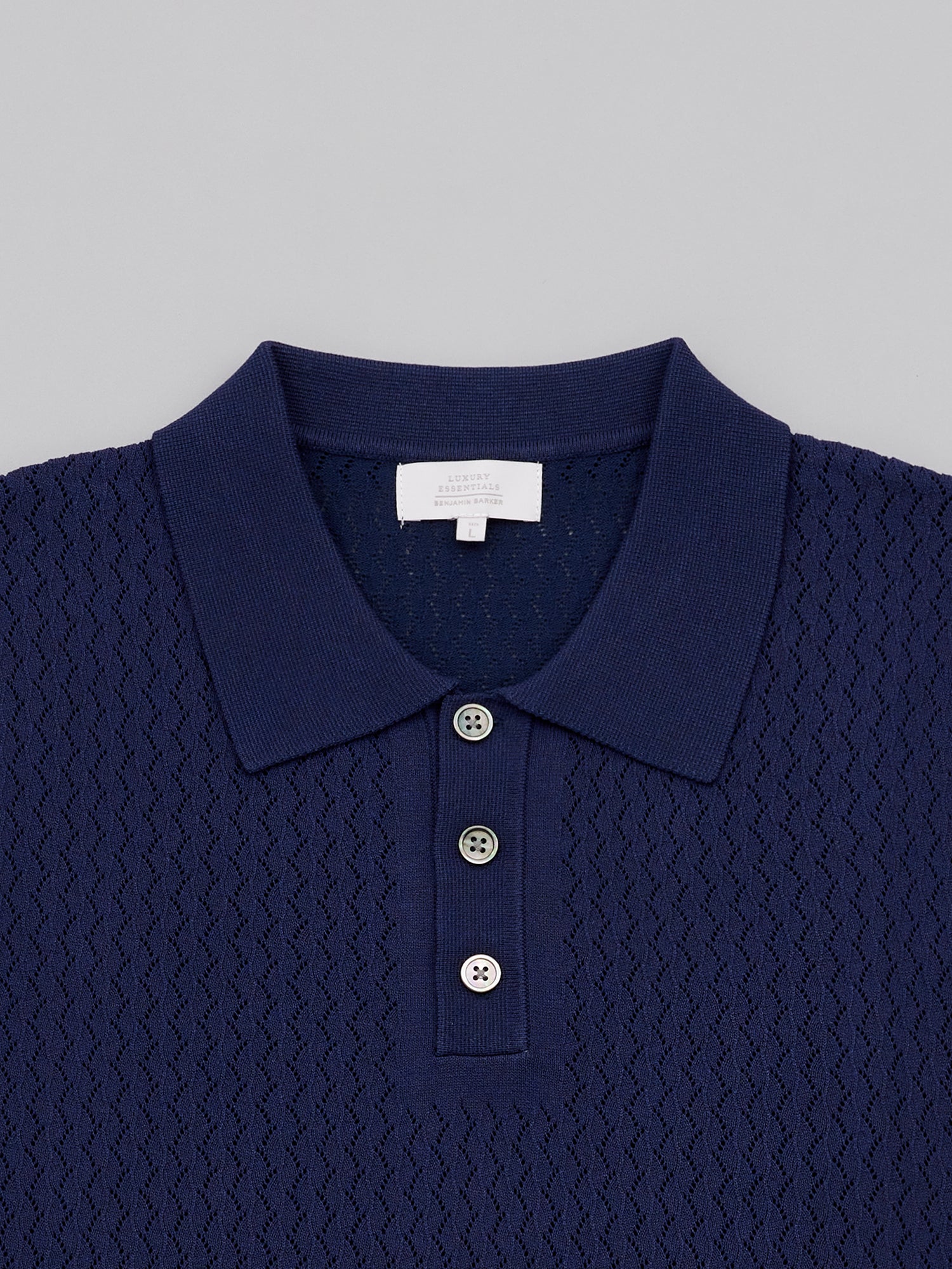 Riviera Pointelle Knit Polo