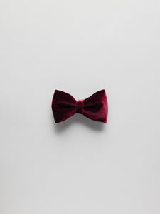 Burgundy Velvet Bow Tie