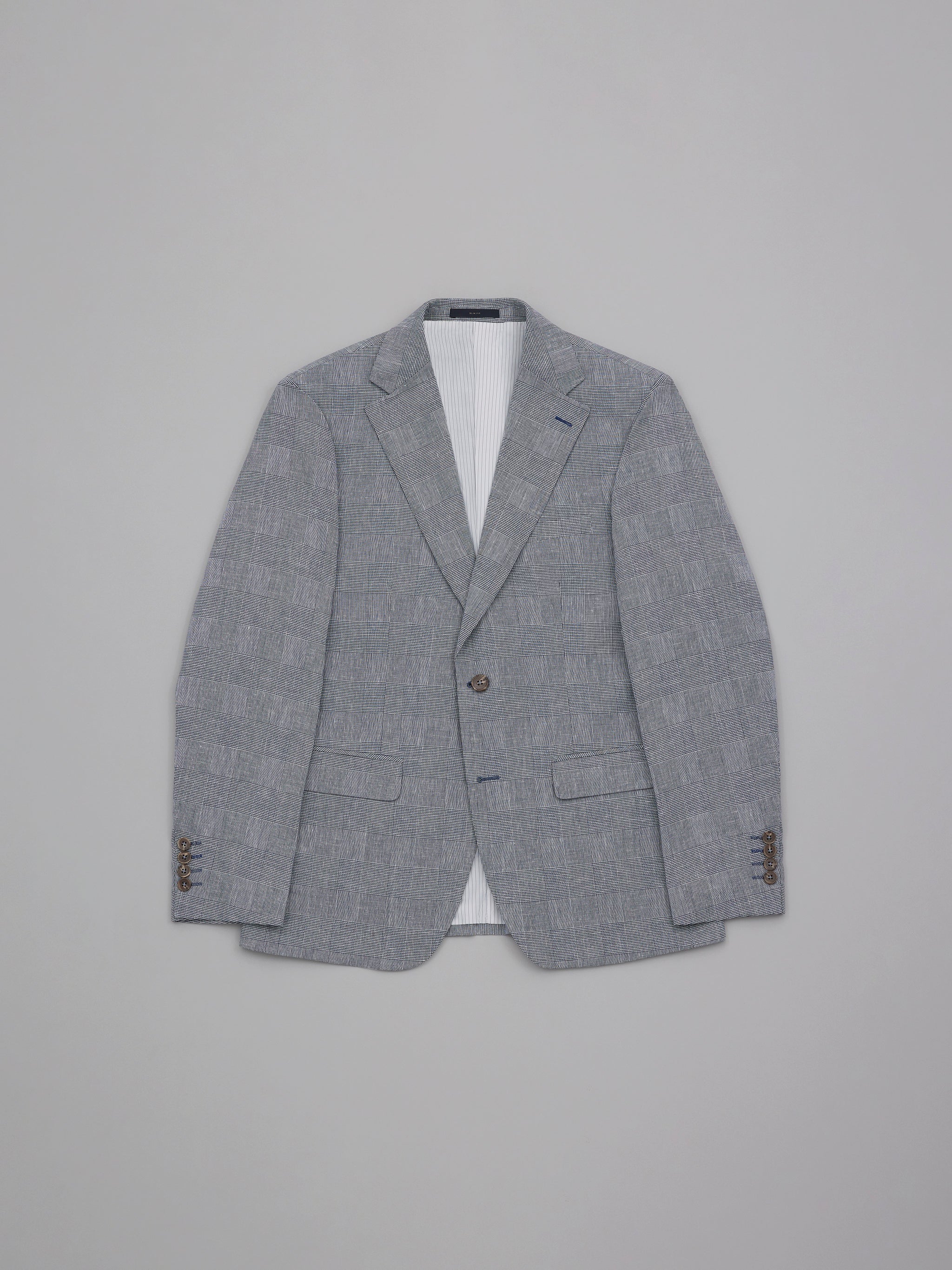 Hoshiba Navy Glen Plaid Suit Jacket