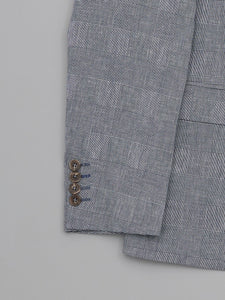 Hoshiba Navy Glen Plaid Suit Jacket