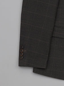 Hideki Demitasse Glen Plaid Suit Jacket