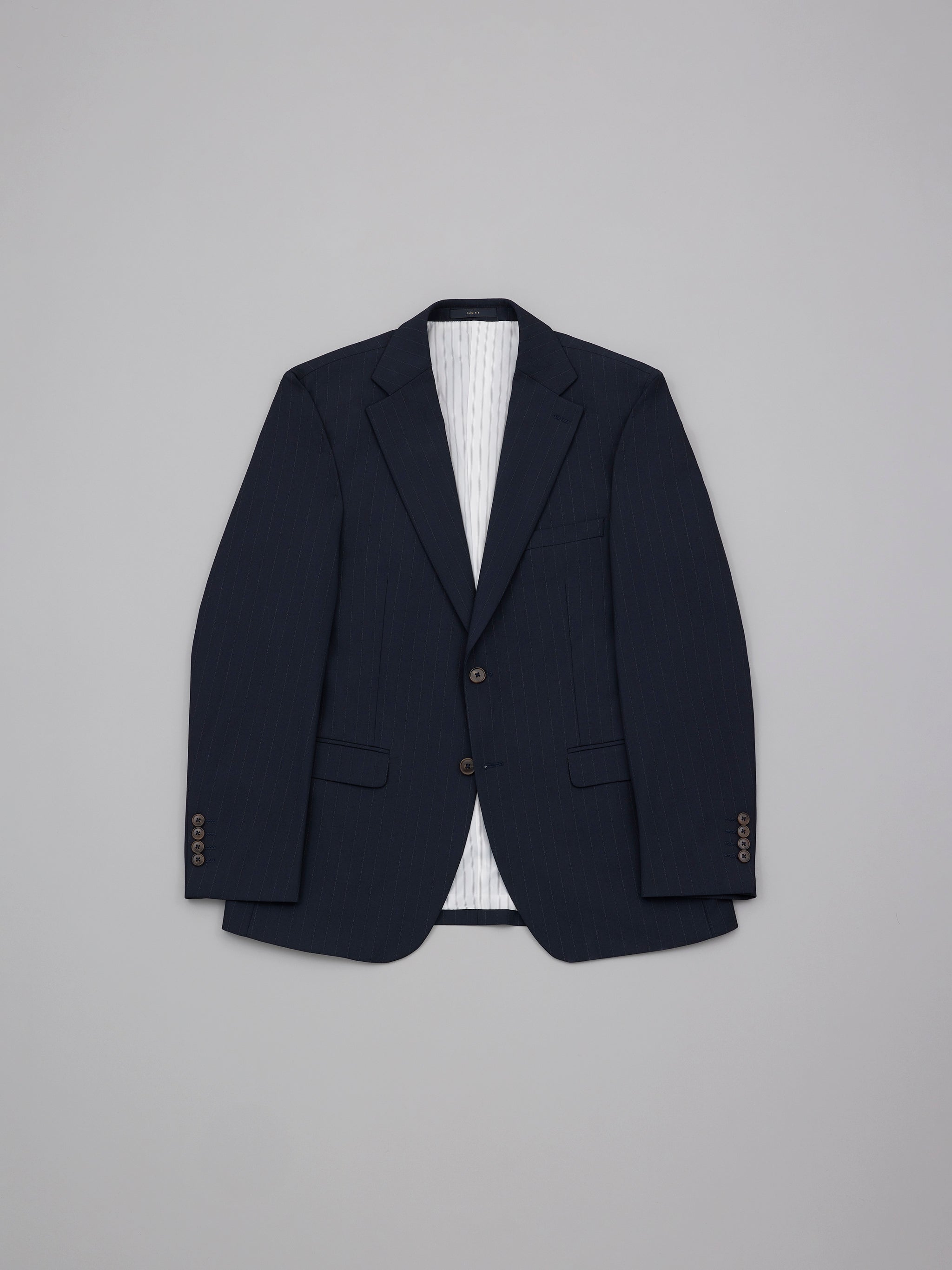 Takamoto Navy Pinstripe Suit