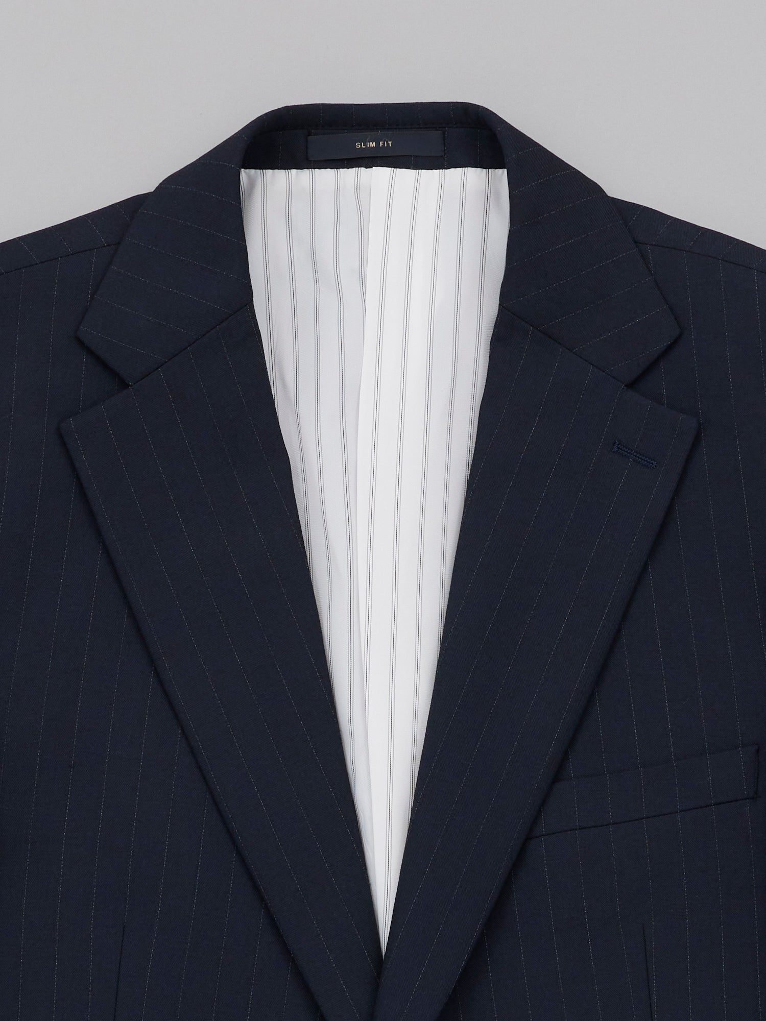 Takamoto Navy Pinstripe Suit