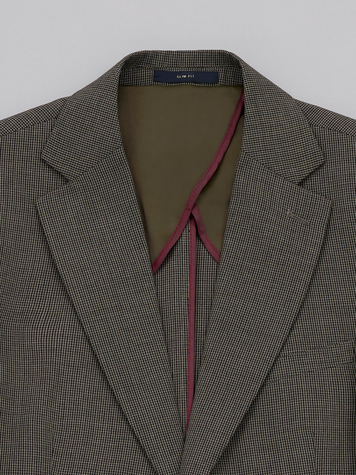 Sanzai Chicory Olive Houndstooth Suit