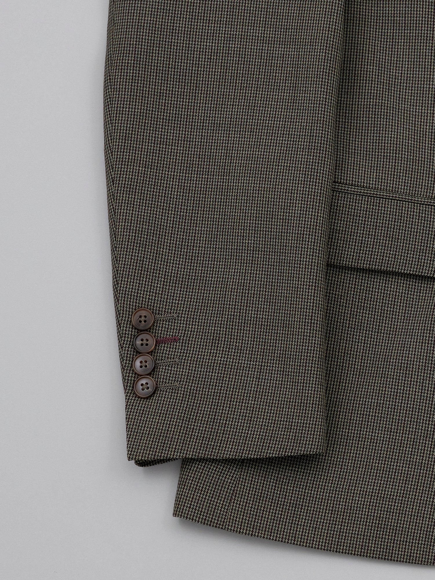 Sanzai Chicory Olive Houndstooth Suit