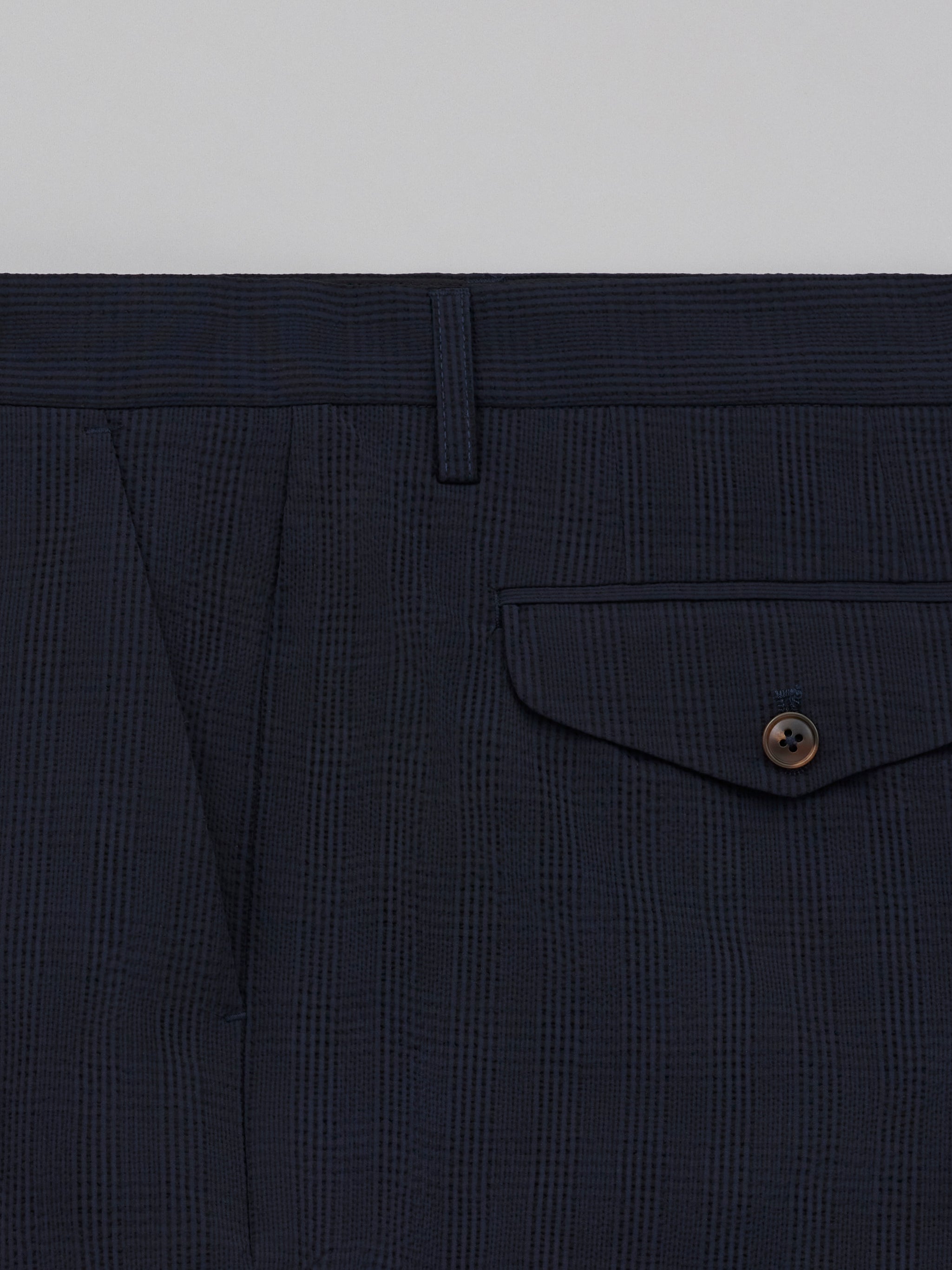 Kaori Dark Seersucker Suit Pants