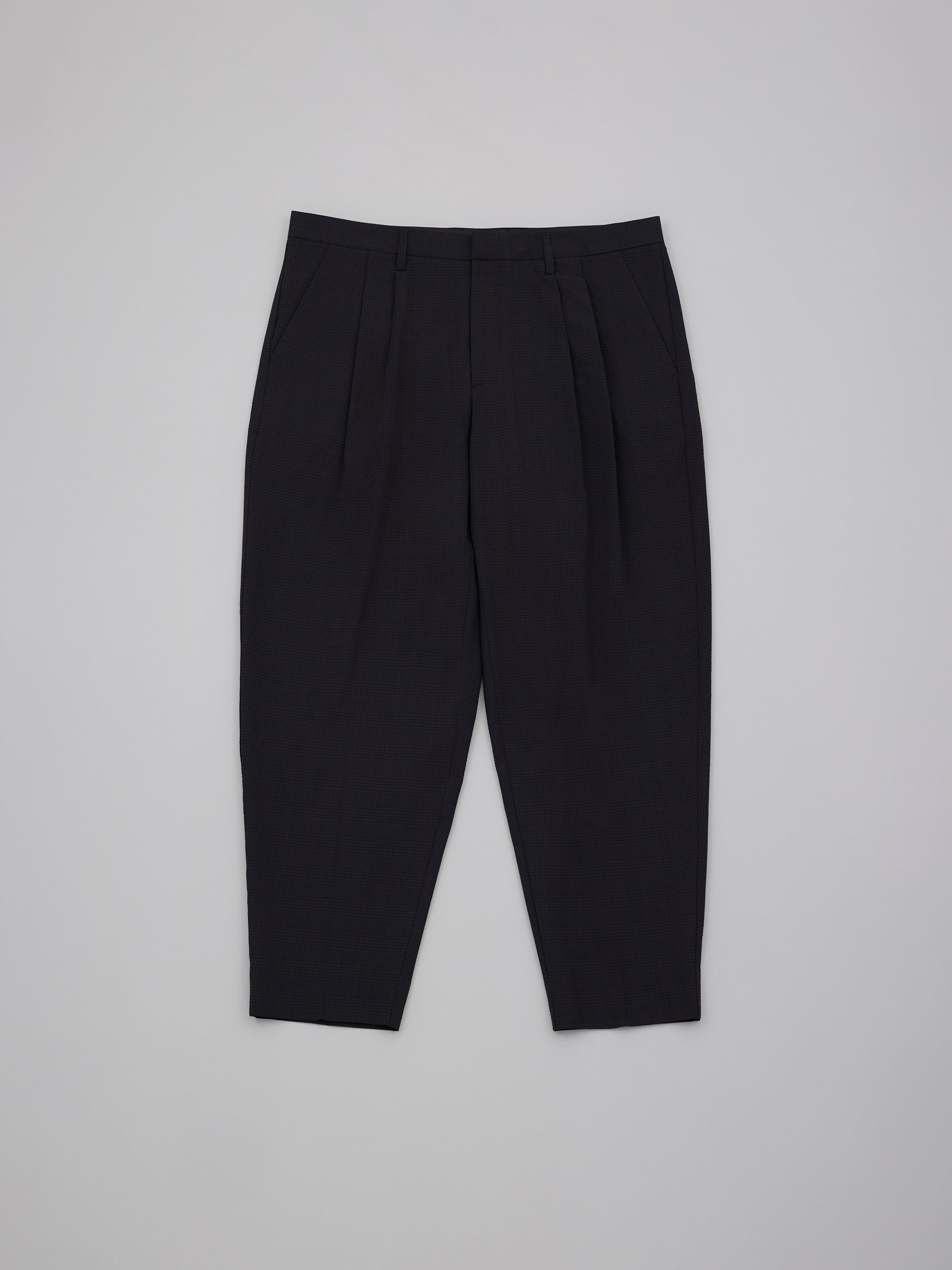 Ueda Black Seersucker Suit Pants