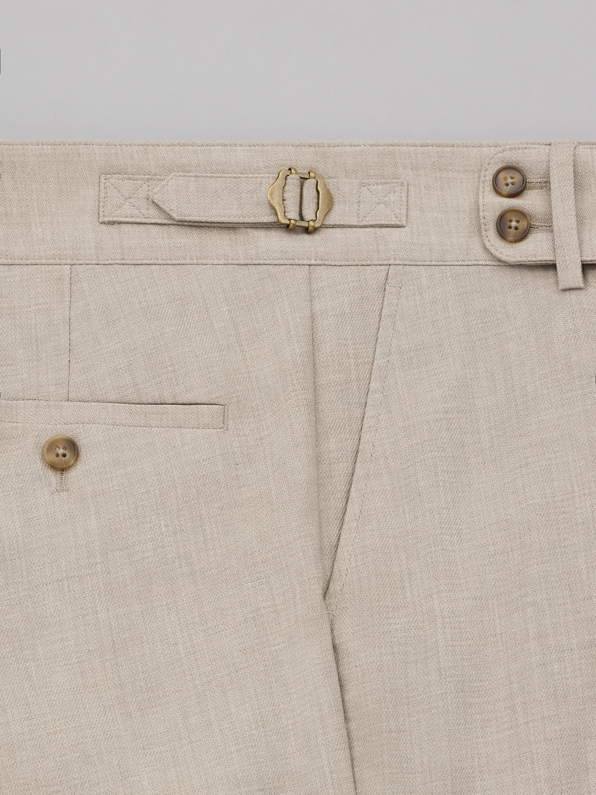 Takaji Light Sand Textured Gurkha Pants