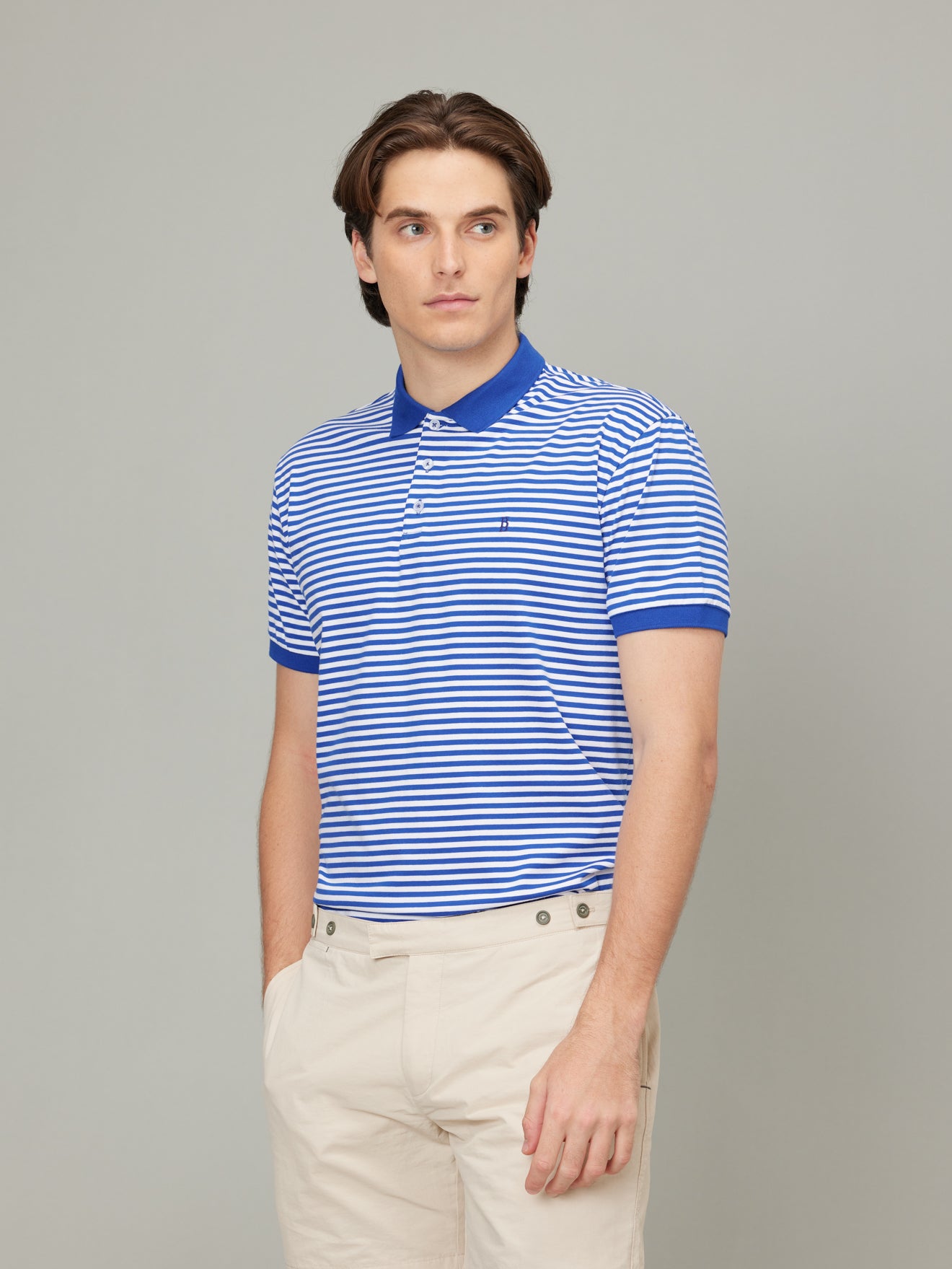 Stripe Logo Polo Tee