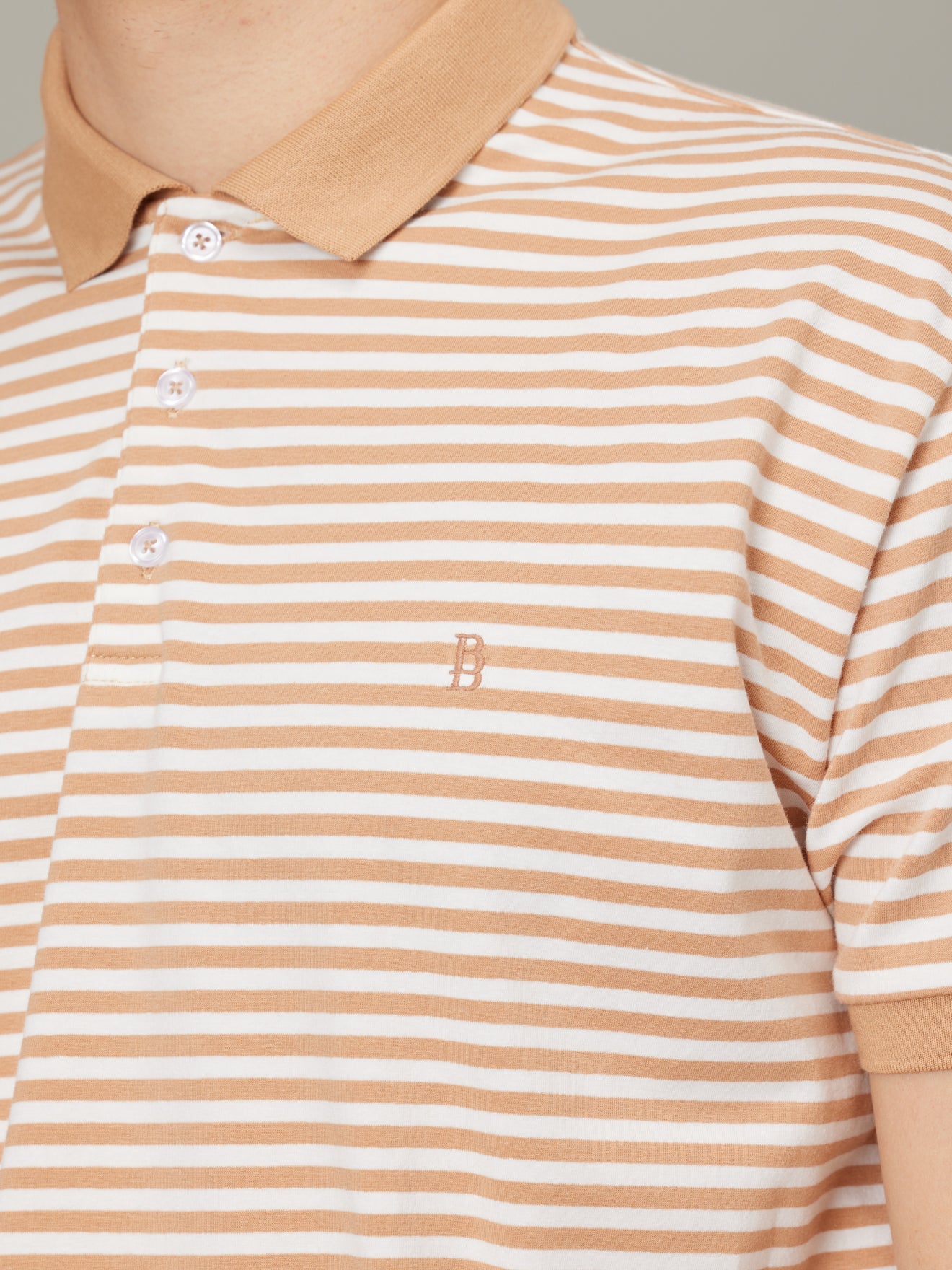 Stripe Logo Polo Tee
