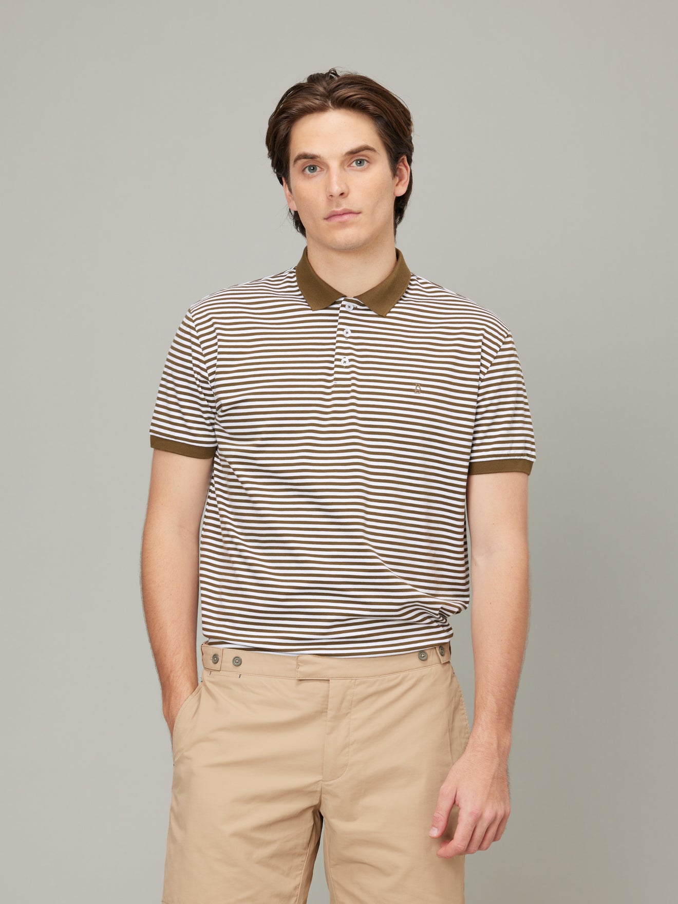 Stripe Logo Polo Tee