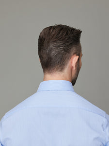 Takashi Easy Care Blue Micro Check