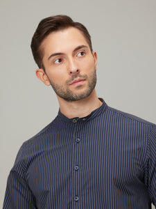 Misura Midnight Navy Ticking Stripe