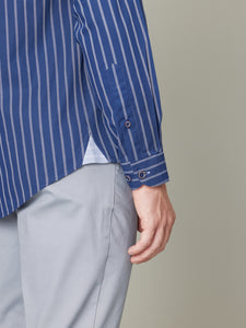 Yasutake Easy Care Navy Stripe