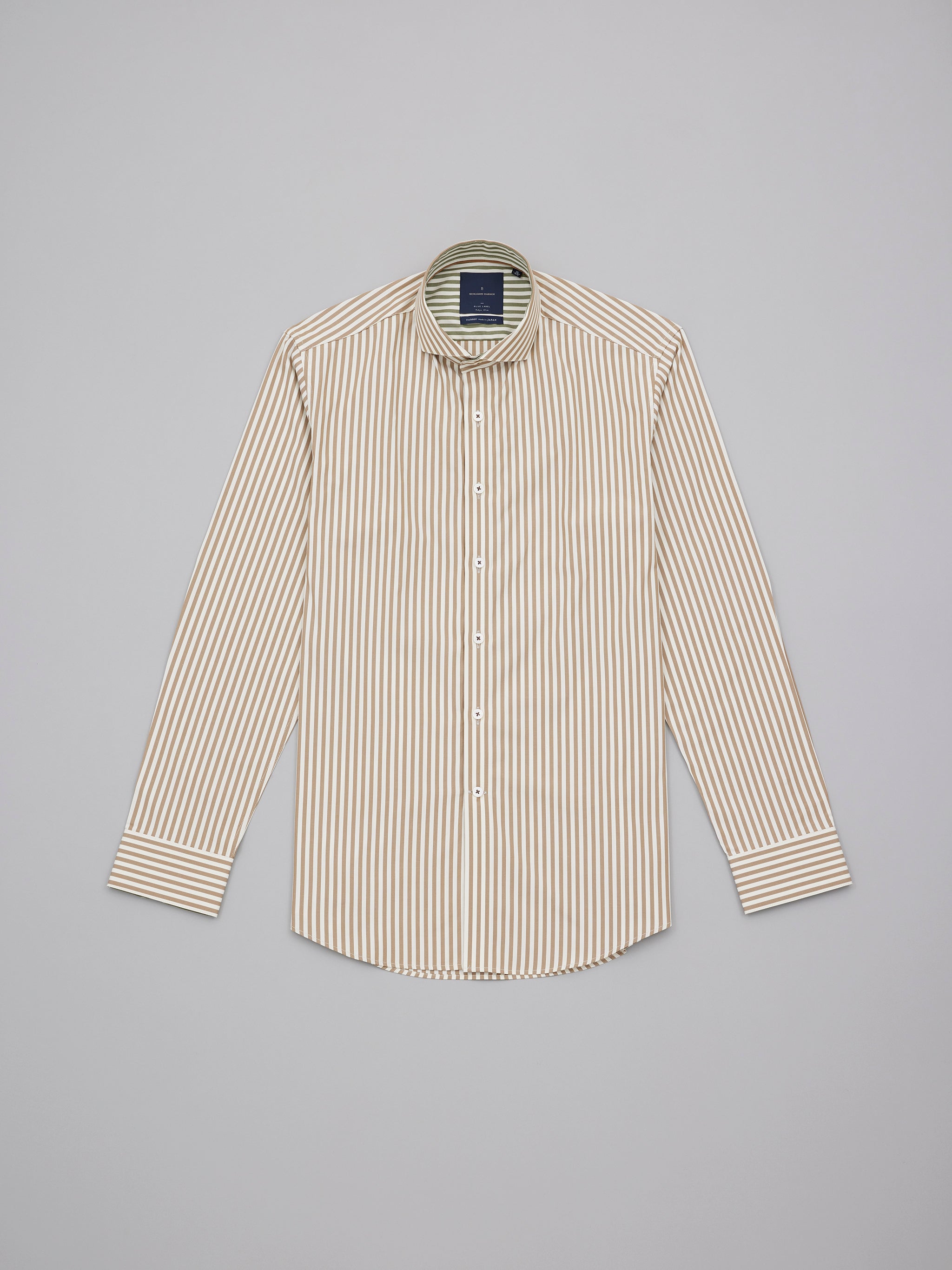 Takaji Taupe 80/2 Stripe