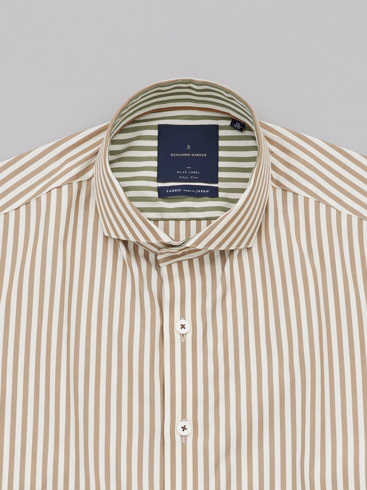 Takaji Taupe 80/2 Stripe