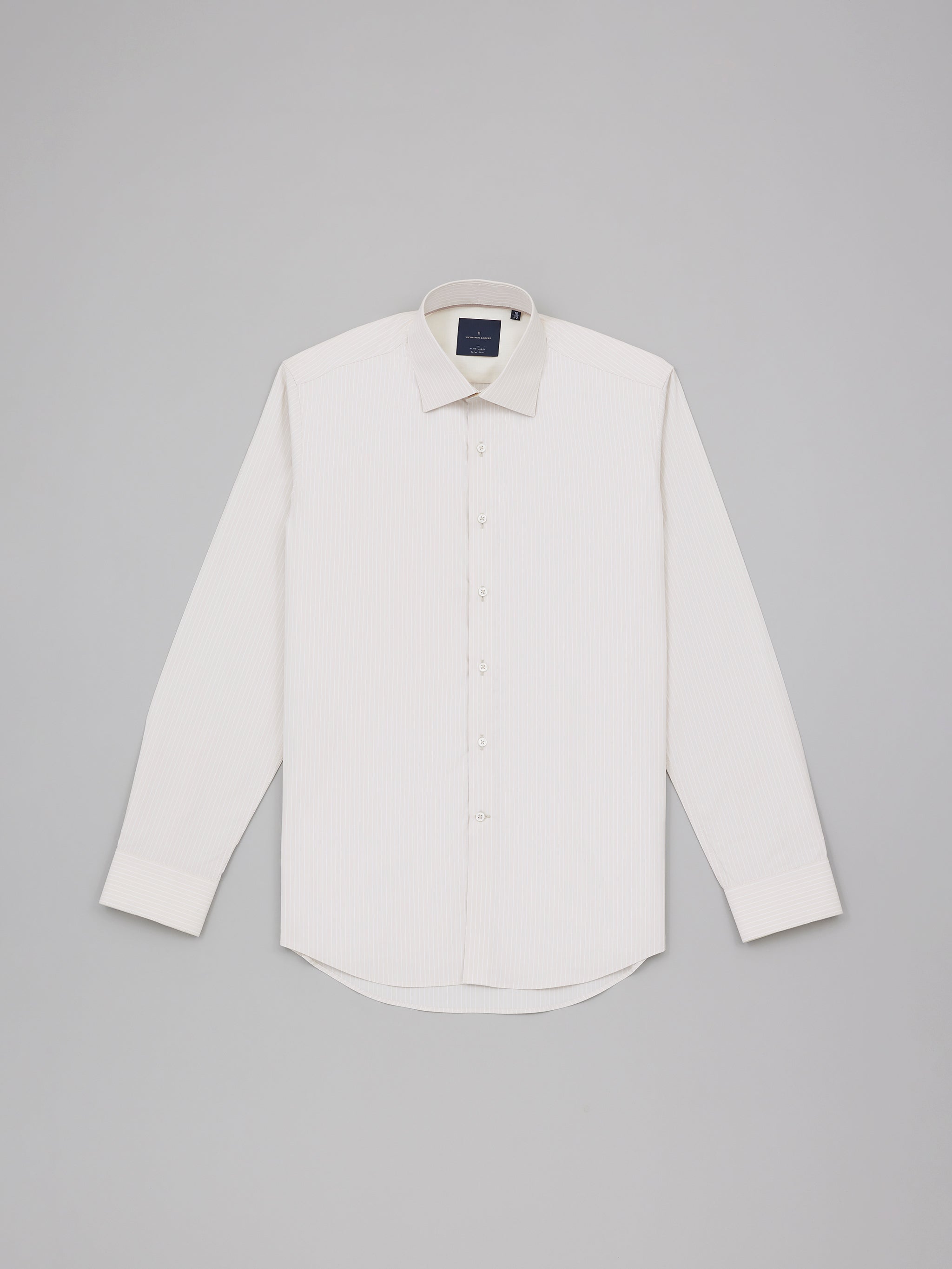 Hideki Egret 120/2 Supima Stripe