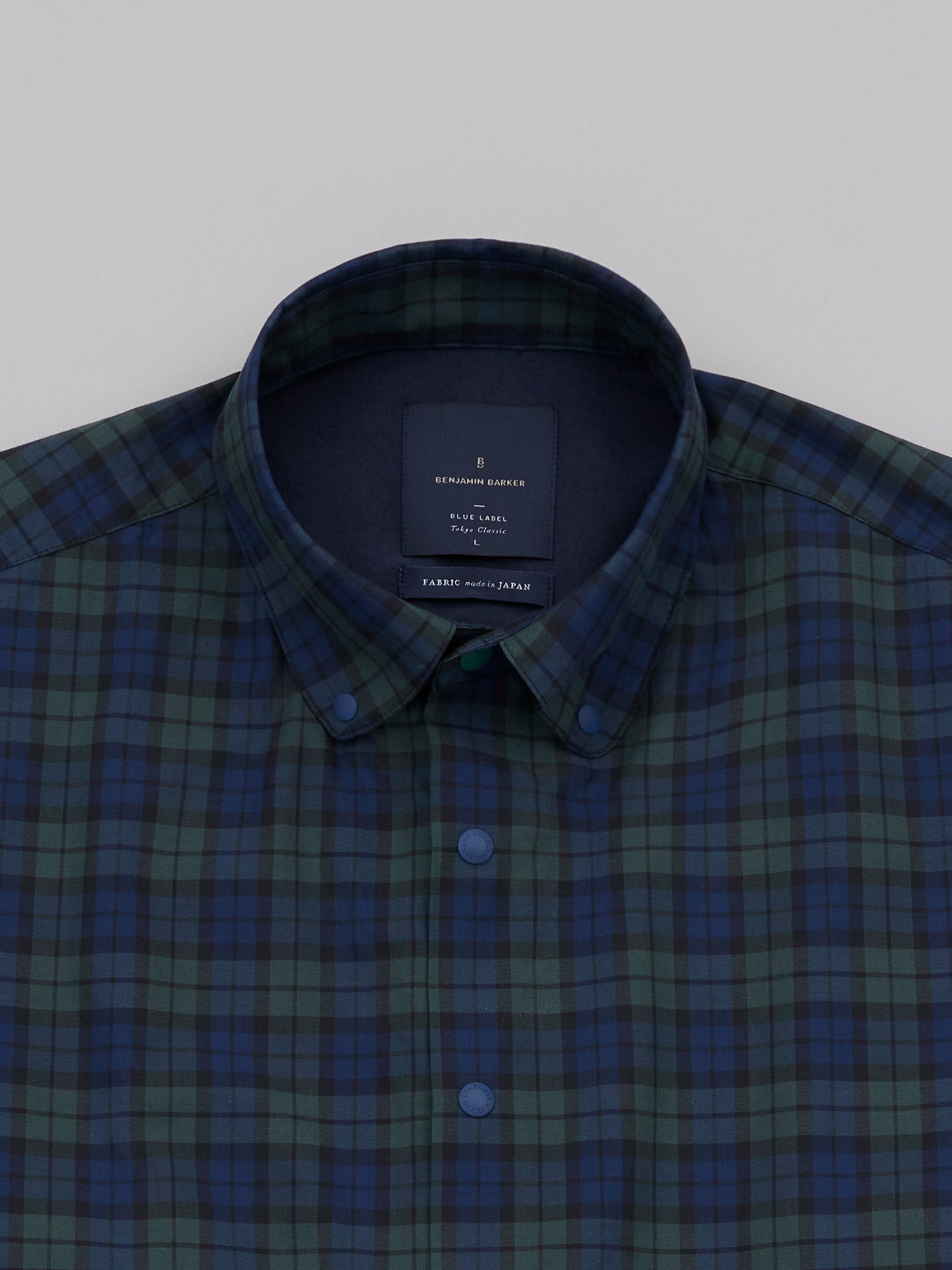 Ito Inkblue Forest Plaid Button Down