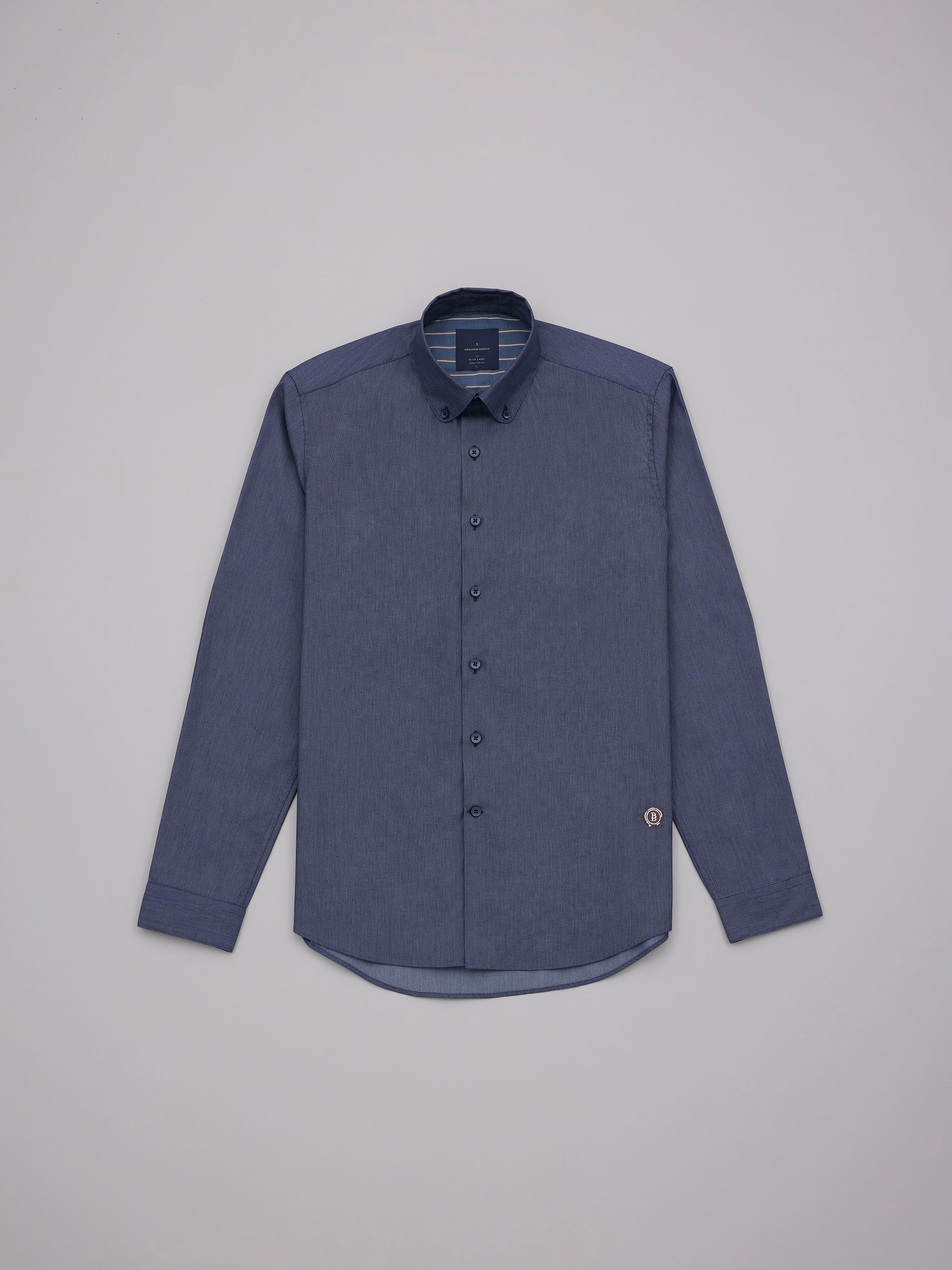 Shichi Navy Stripe Button Down