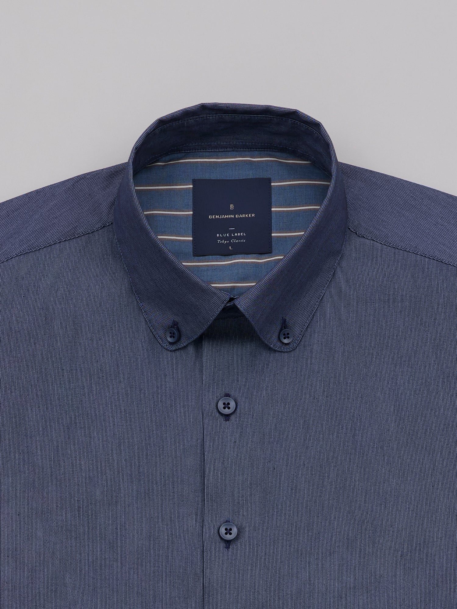 Shichi Navy Stripe Button Down