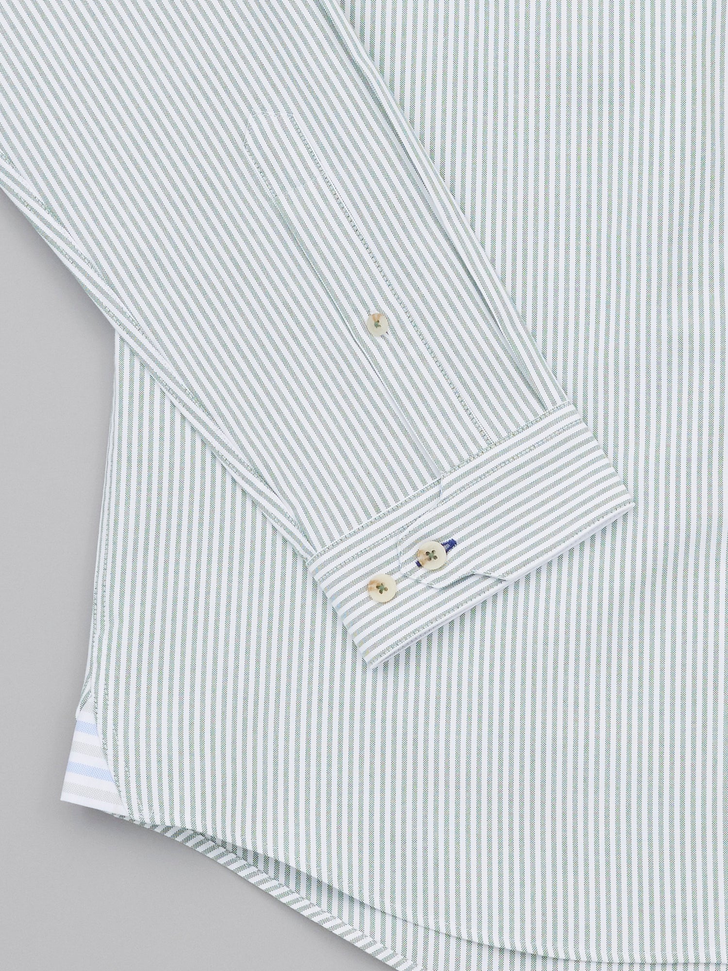 Shibumi Moss Stripe Button Down