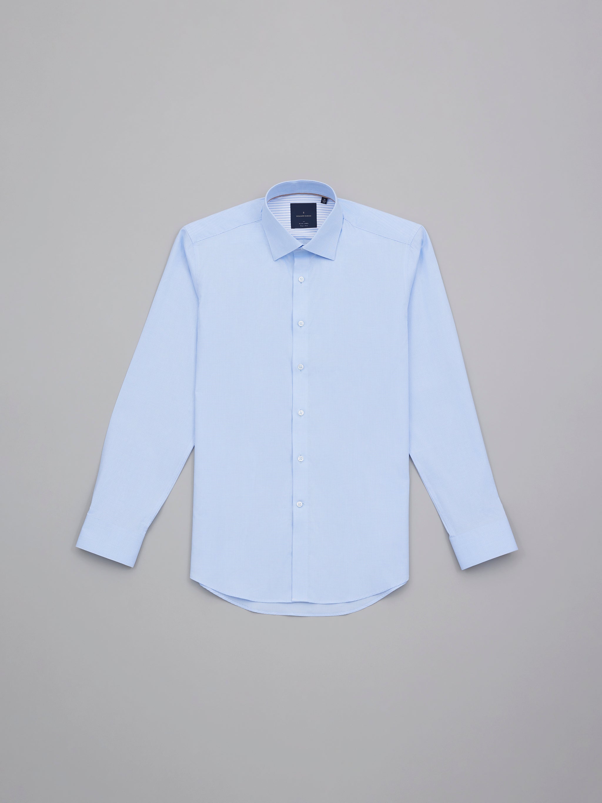 Hoshiba Sky Blue Easy Care Mini Check