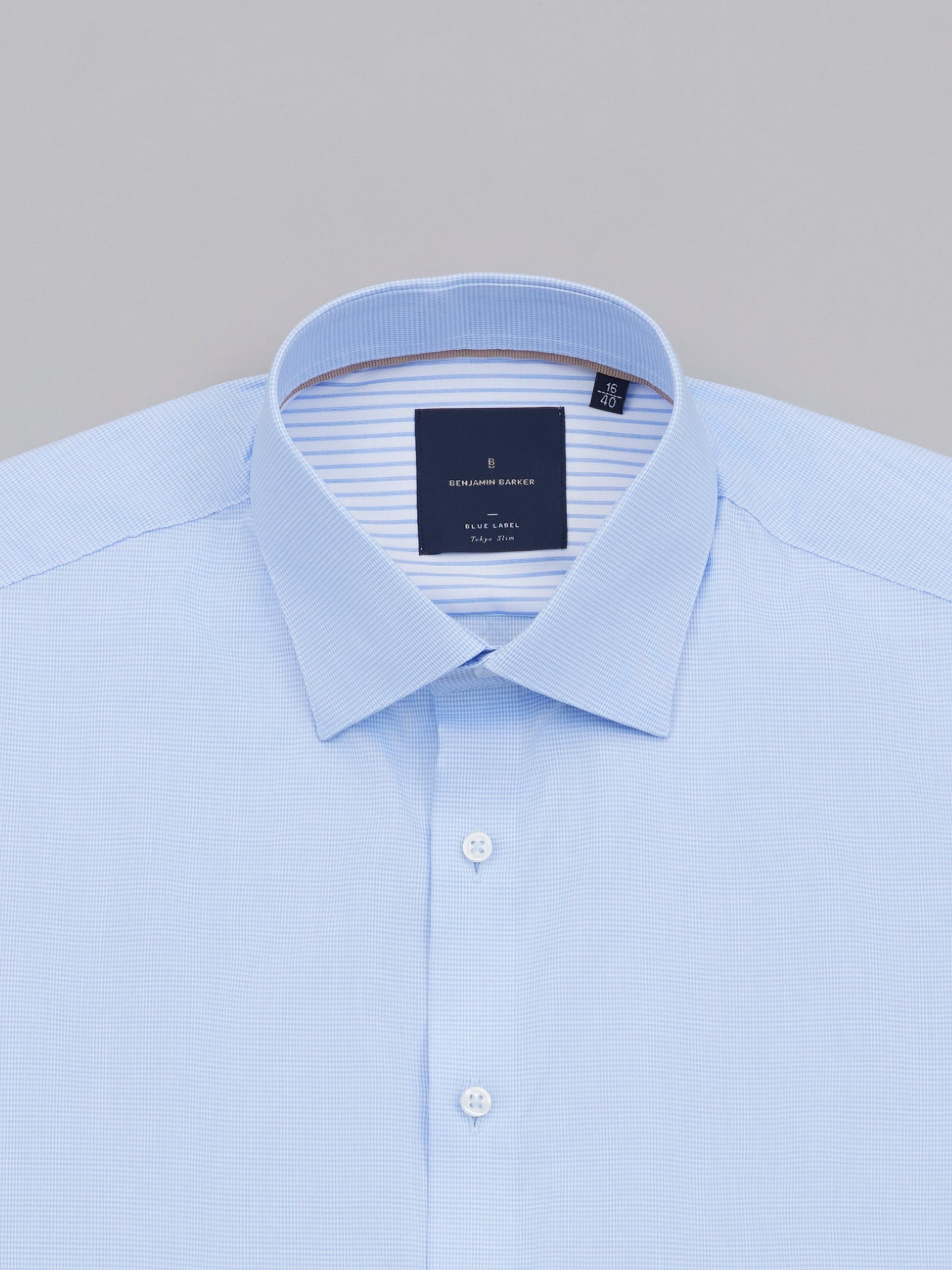 Hoshiba Sky Blue Easy Care Mini Check