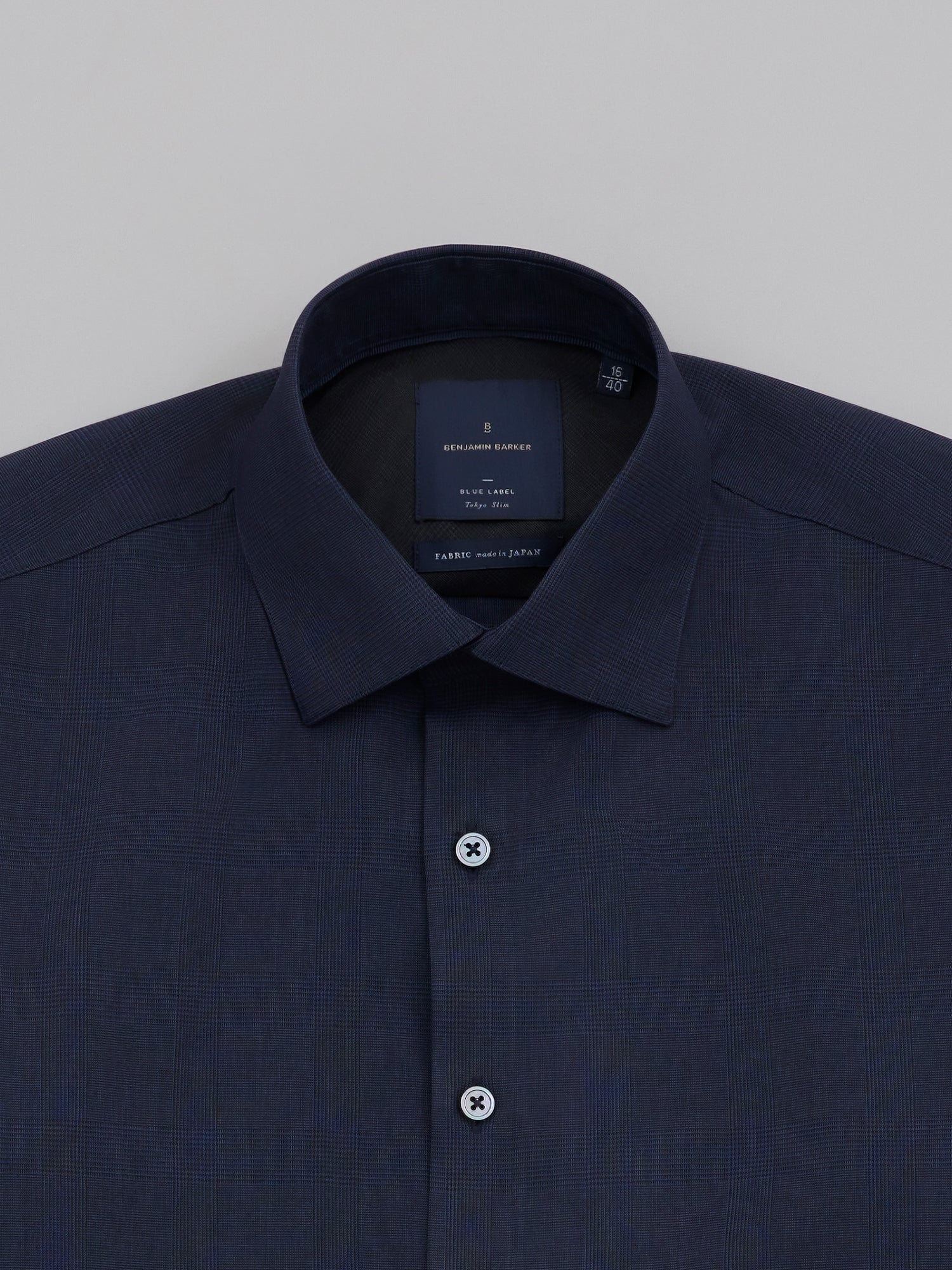 Sanzai Navy Easy Care Plaid