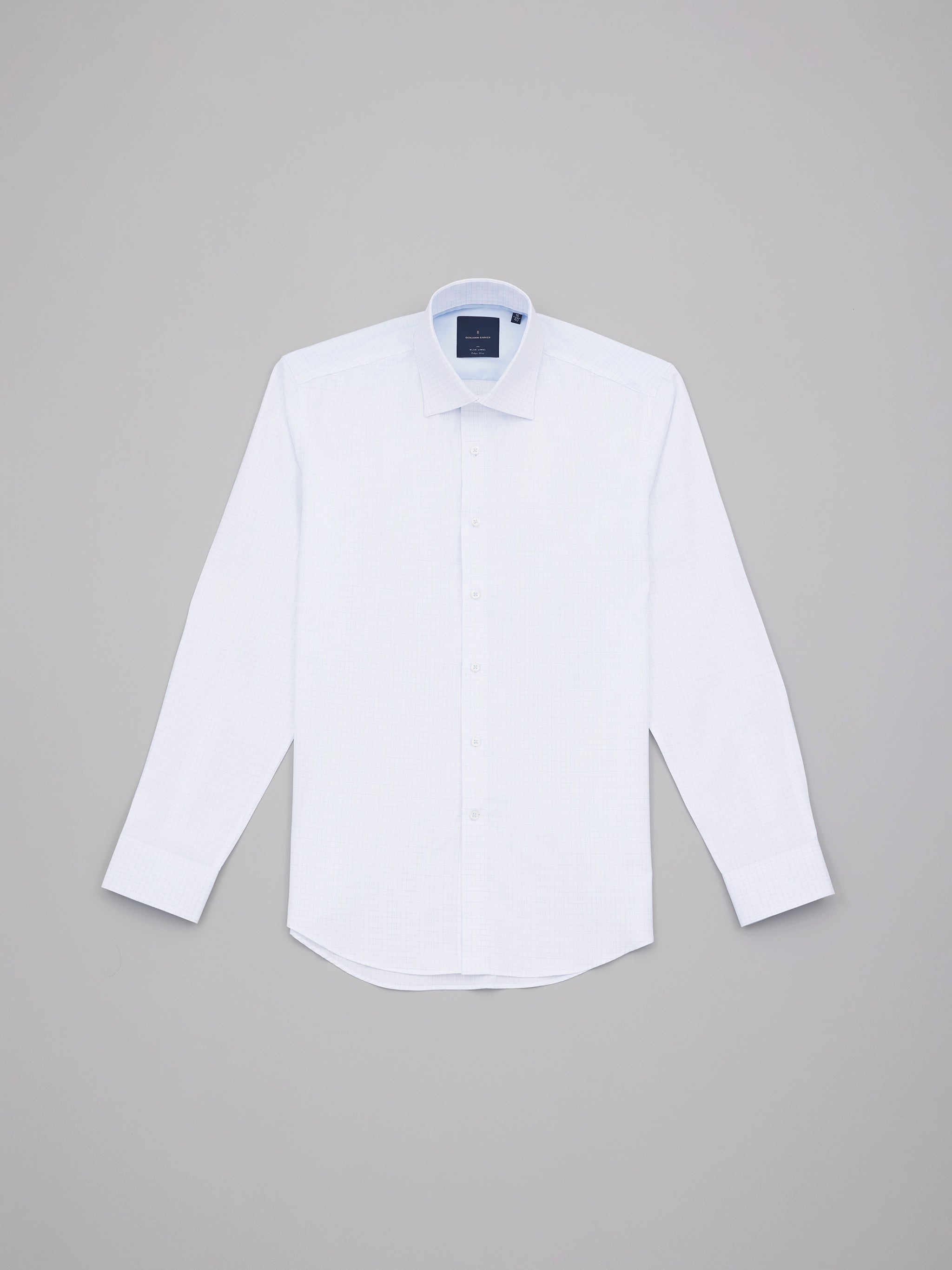 Shoji Sky Blue Easy Care Graph Check