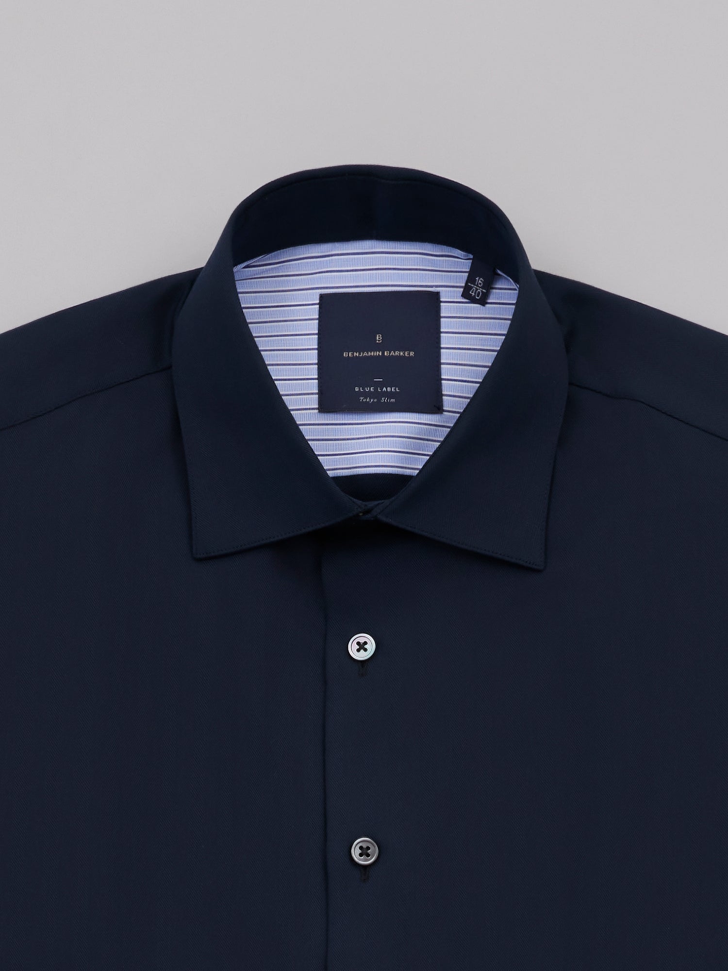 Kashuku Inkblue Easy Care Herringbone