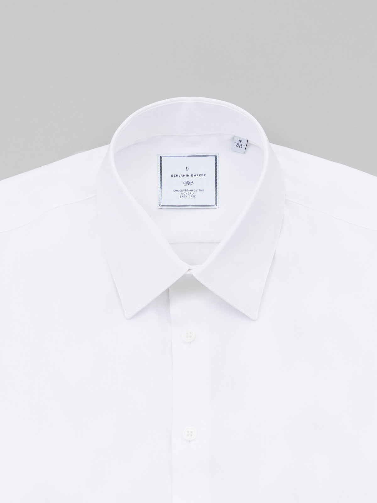100/2 Perfect White Egyptian Twill in French Collar