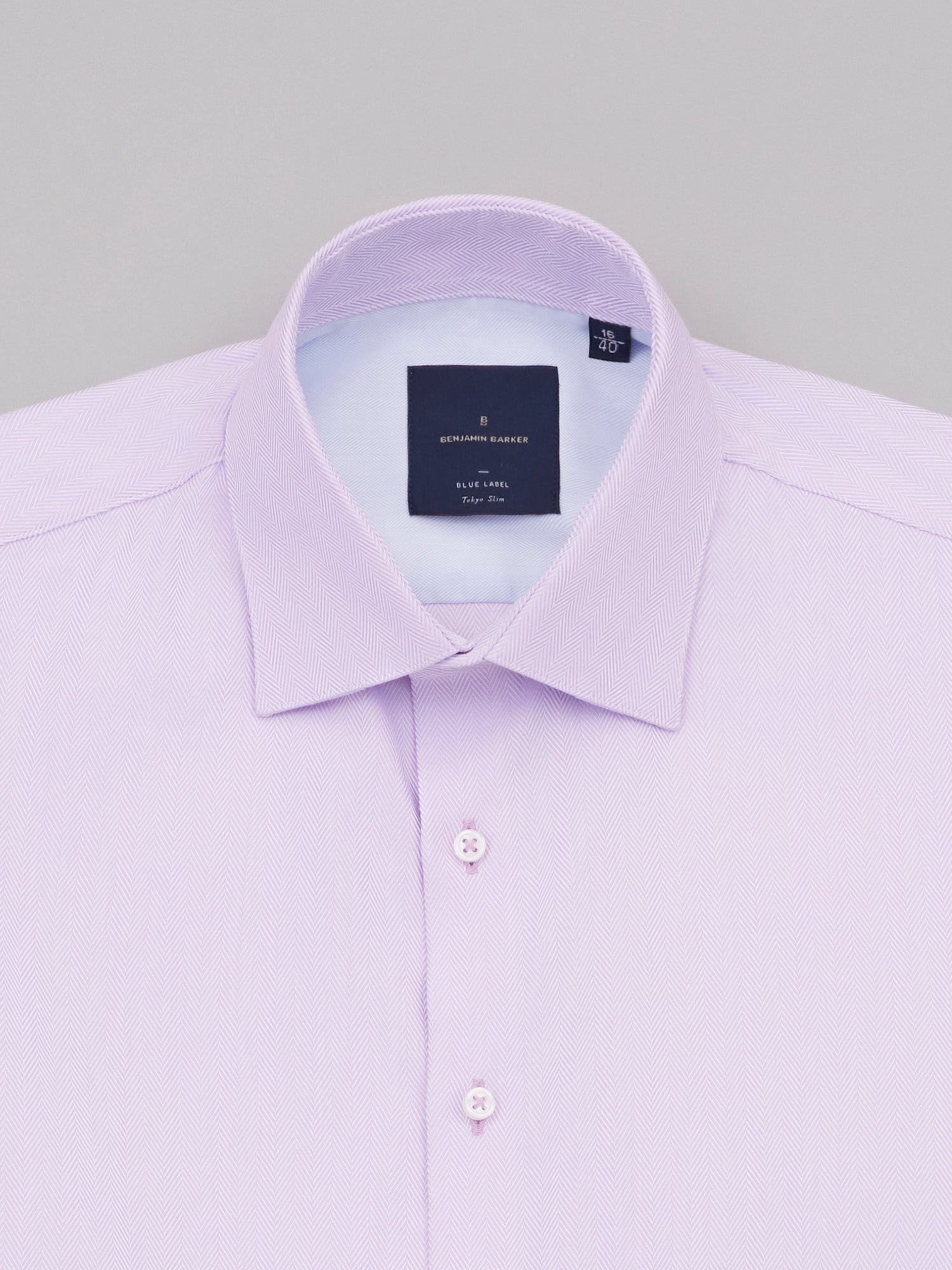 Kazuo Lilac Easy Care Herringbone