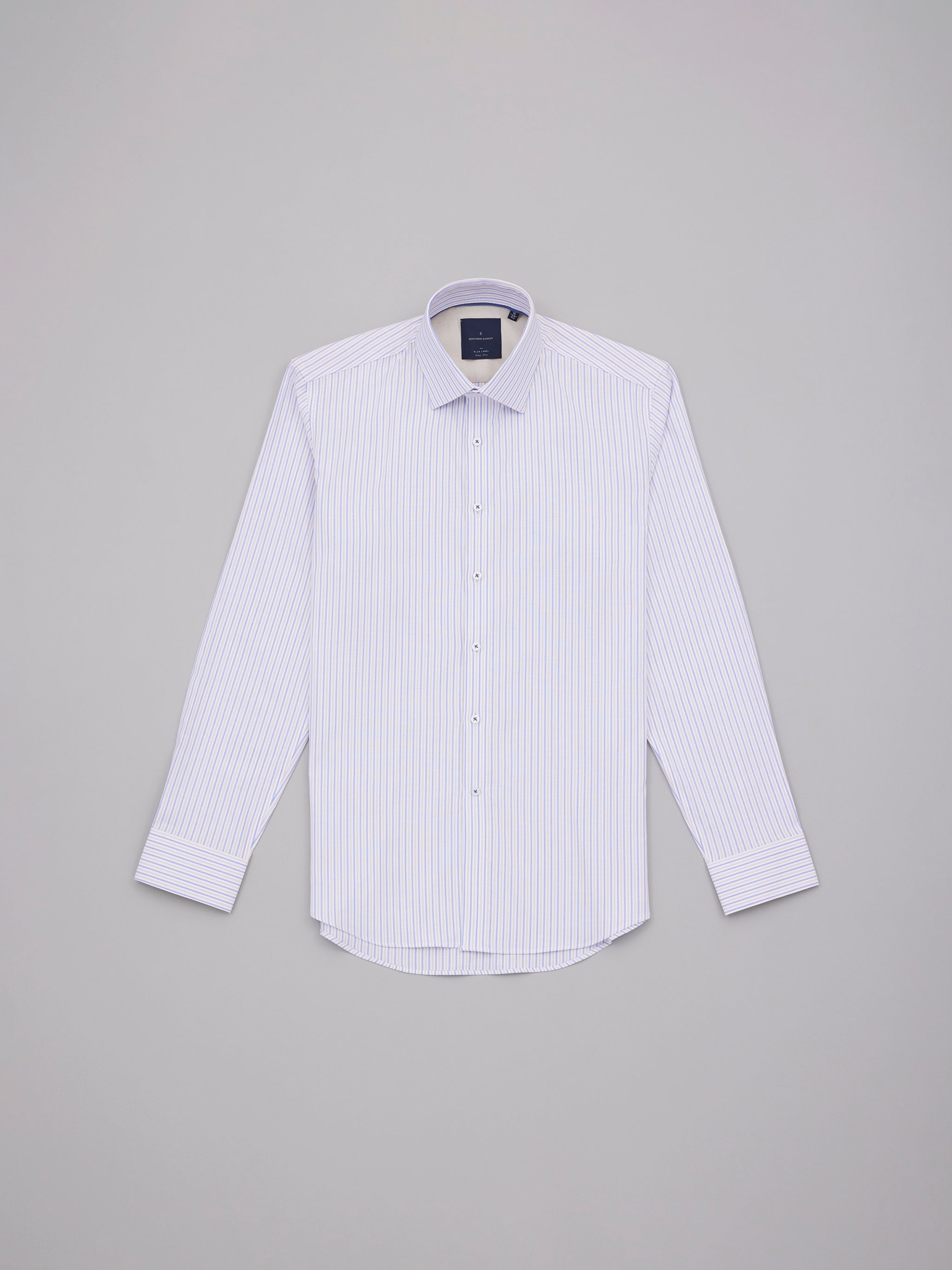 Hiro Blue Sand Easy Care Stripe