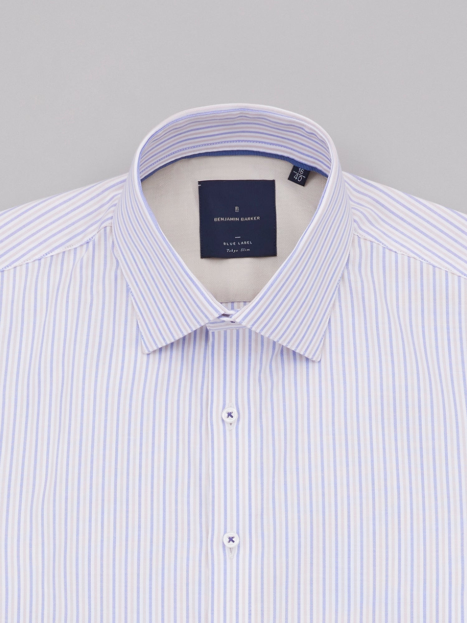 Hiro Blue Sand Easy Care Stripe