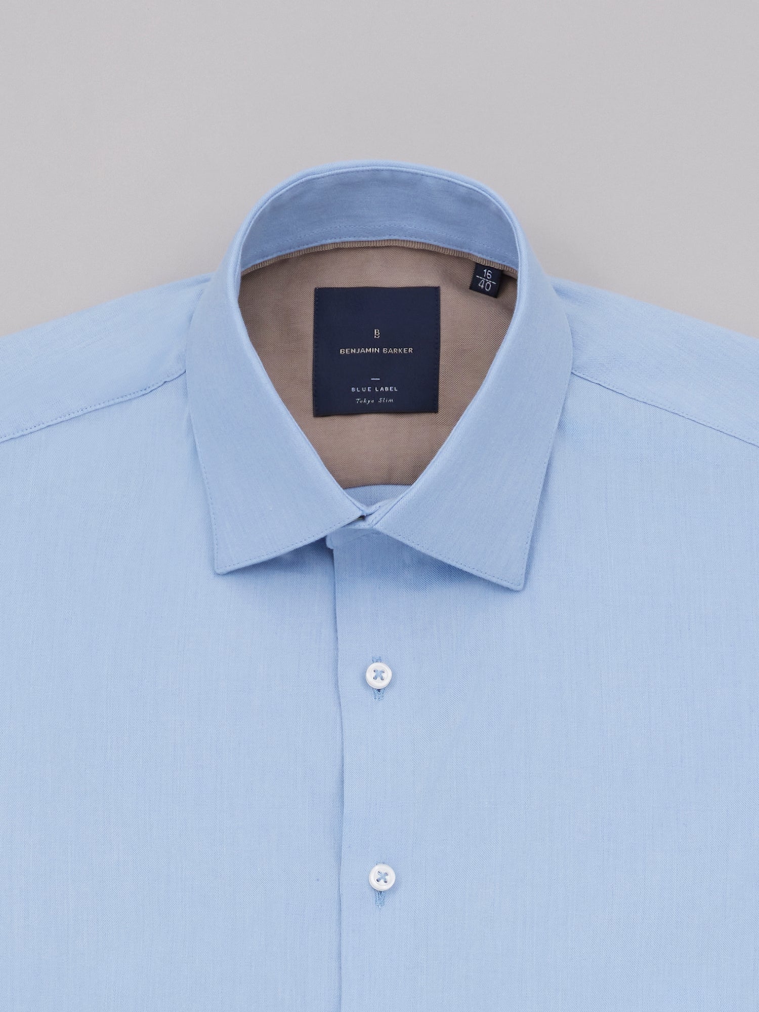 Inaba Blue Easy Care Brushed Twill