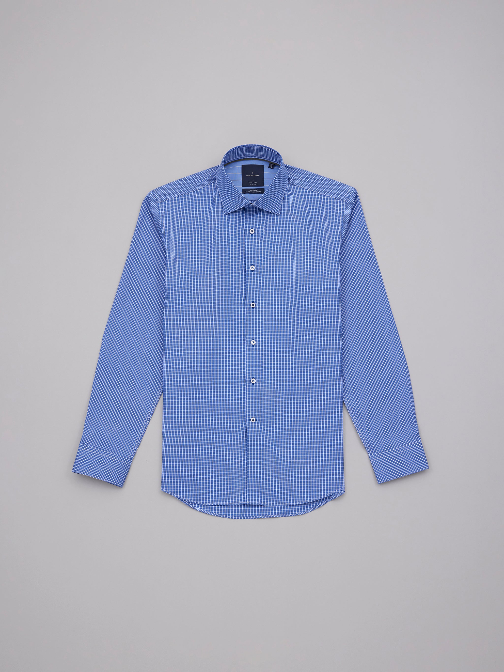 Sato Mazarine Blue Easy Care Graph Check