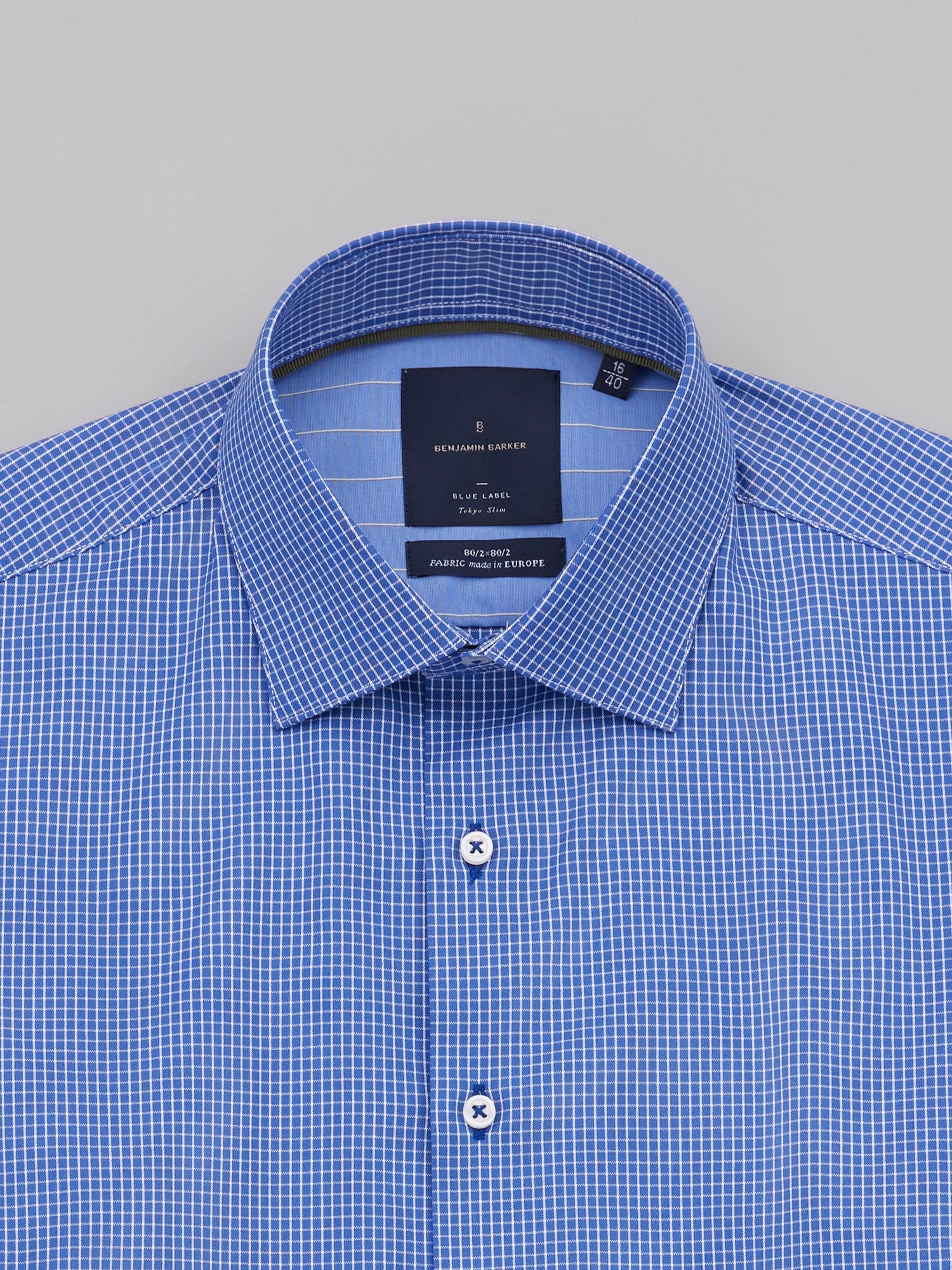 Sato Mazarine Blue Easy Care Graph Check