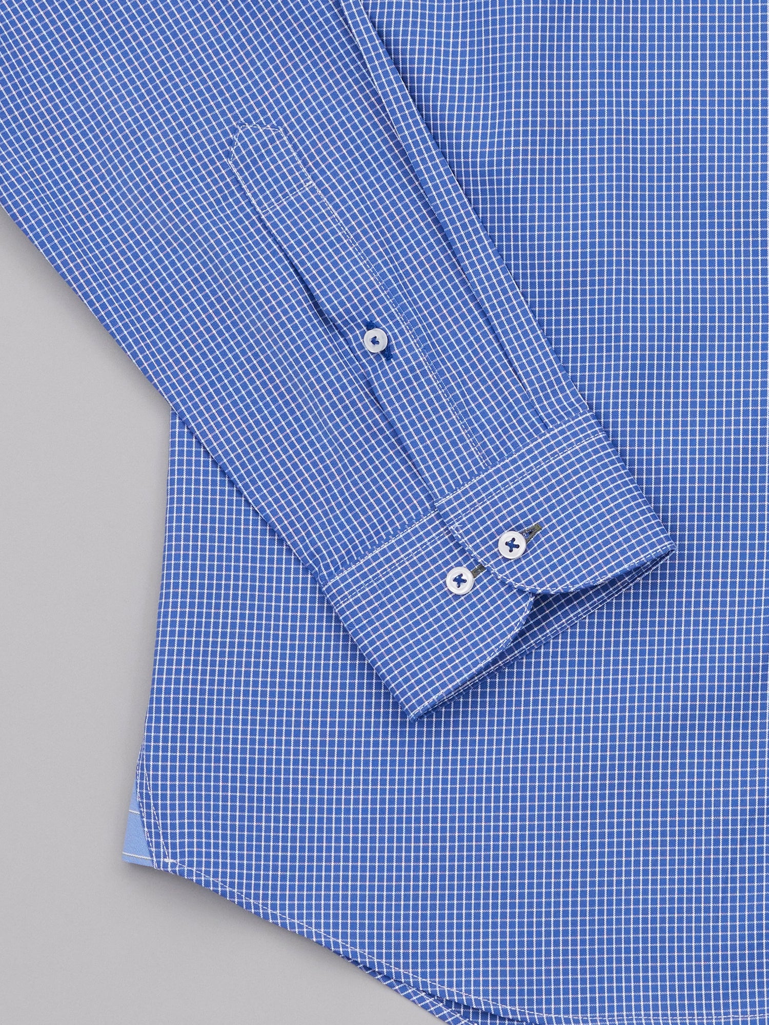 Sato Mazarine Blue Easy Care Graph Check