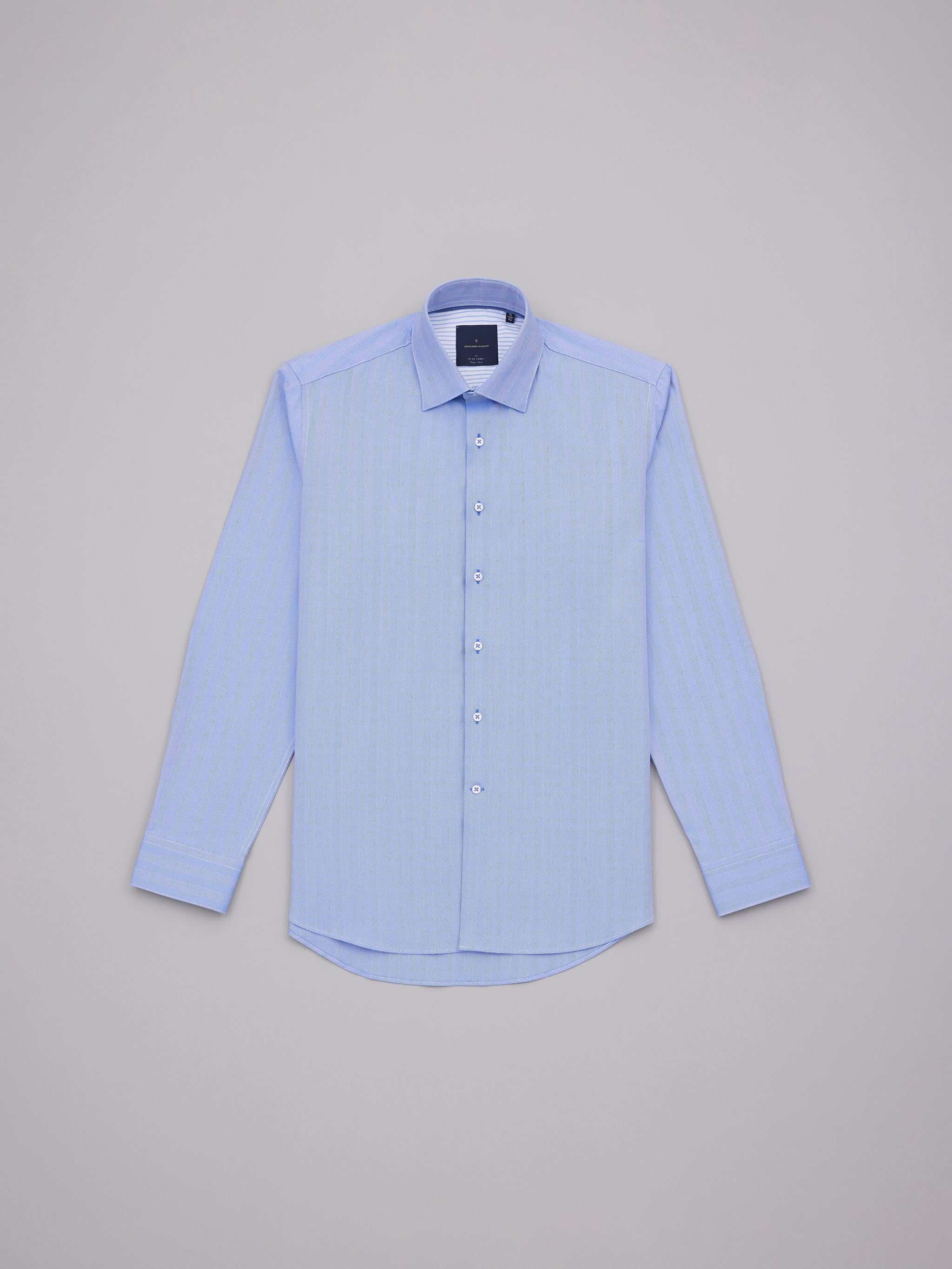 Mayumi Classic Blue Herringbone