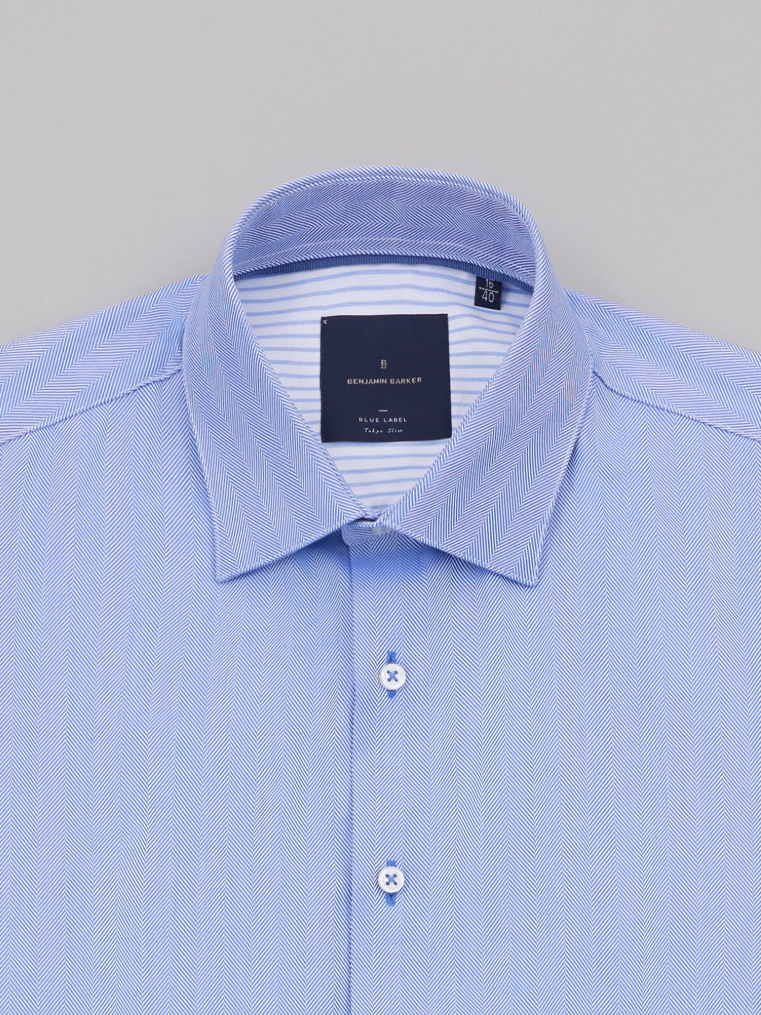 Mayumi Classic Blue Herringbone