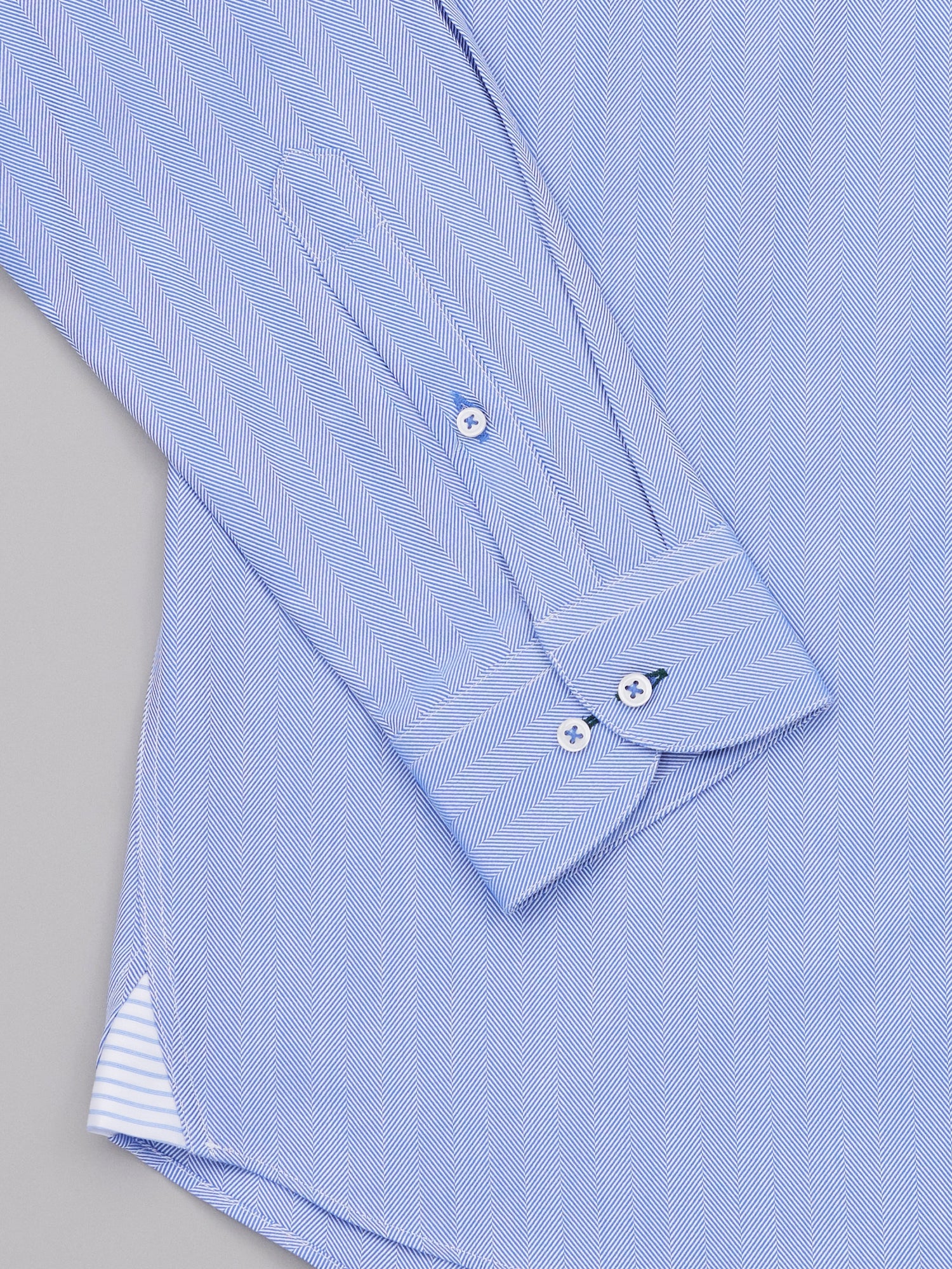 Mayumi Classic Blue Herringbone