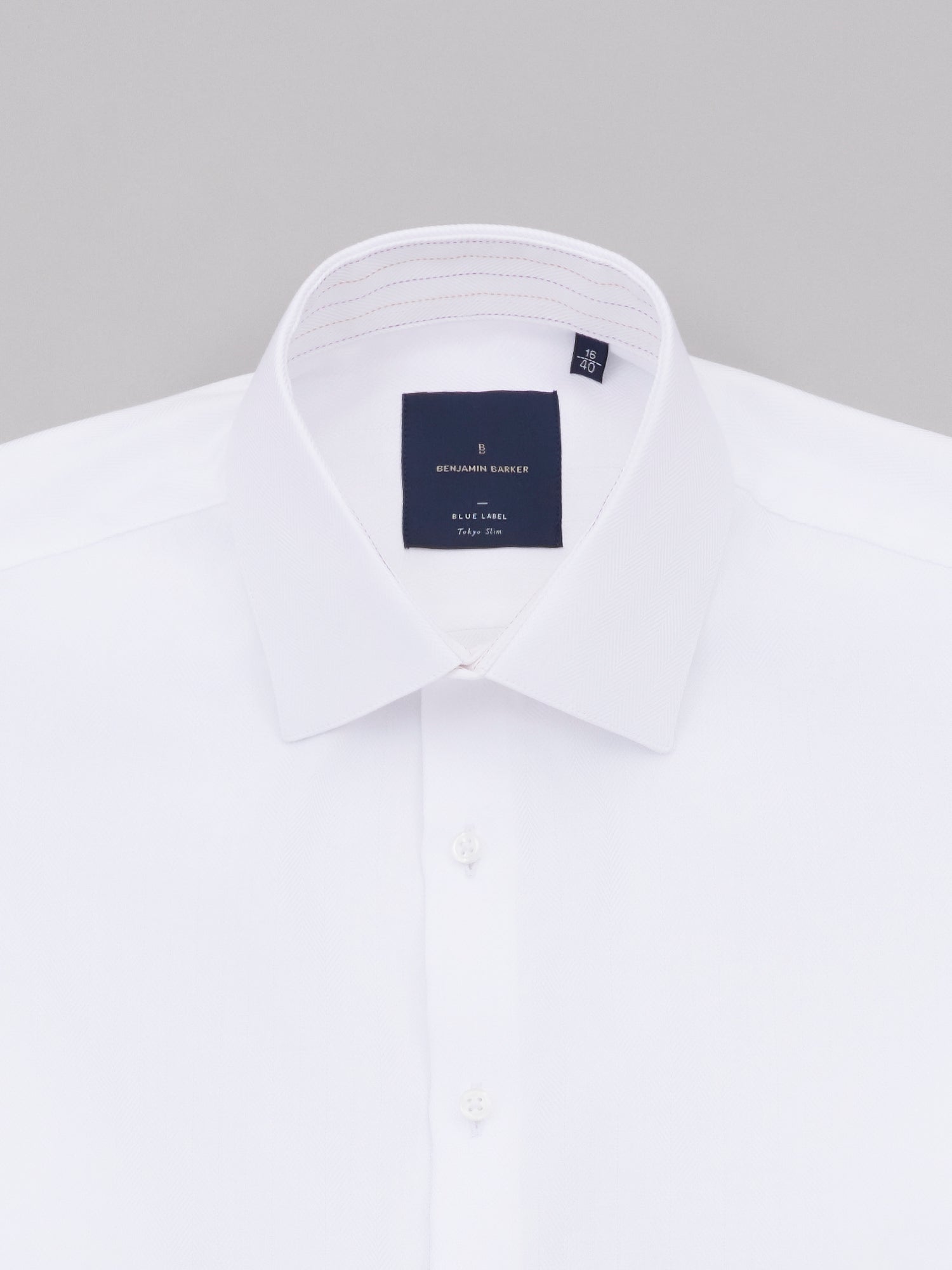 Yohei White Easy Care Herringbone
