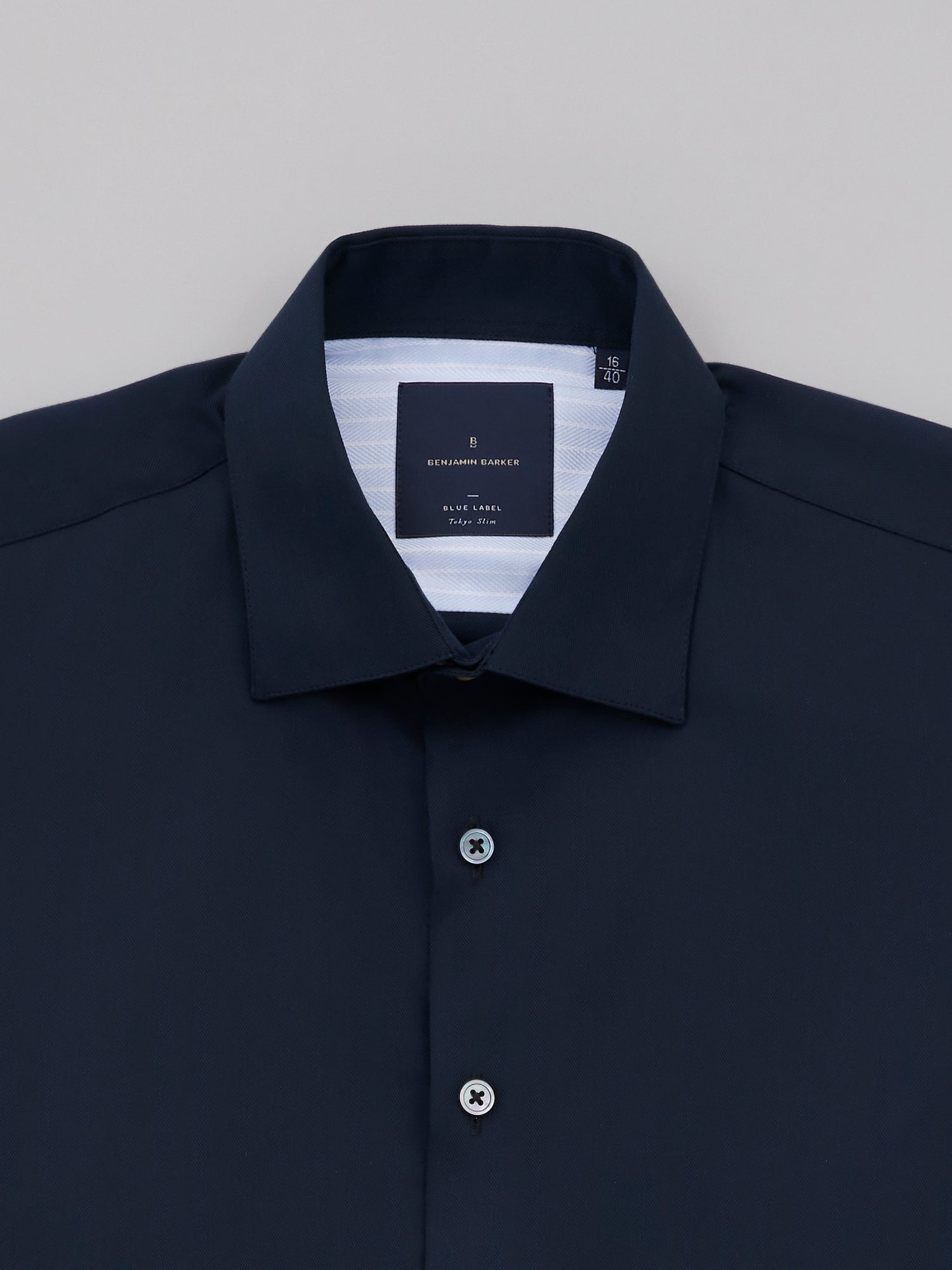 Kashuku Inkblue Easy Care Herringbone