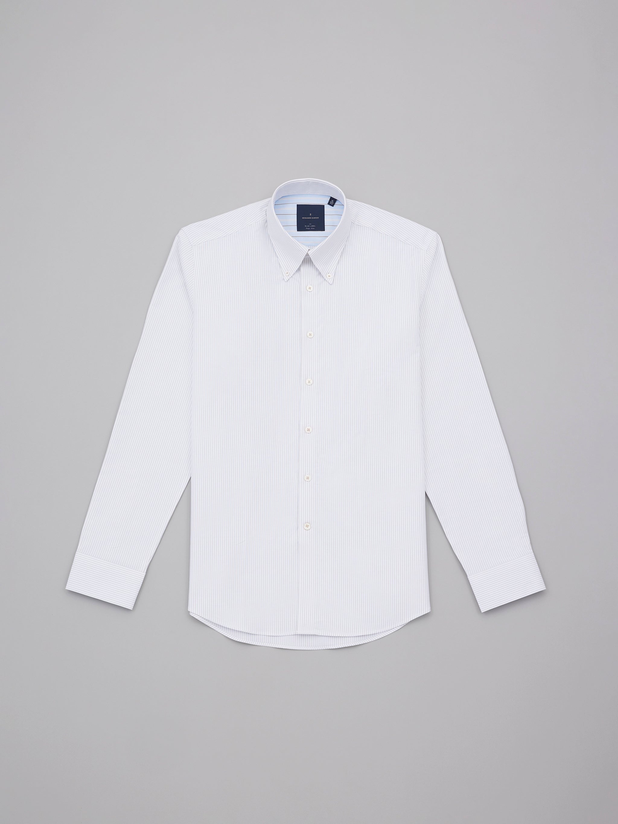 Sanzai Light Grey Oxford Stripe
