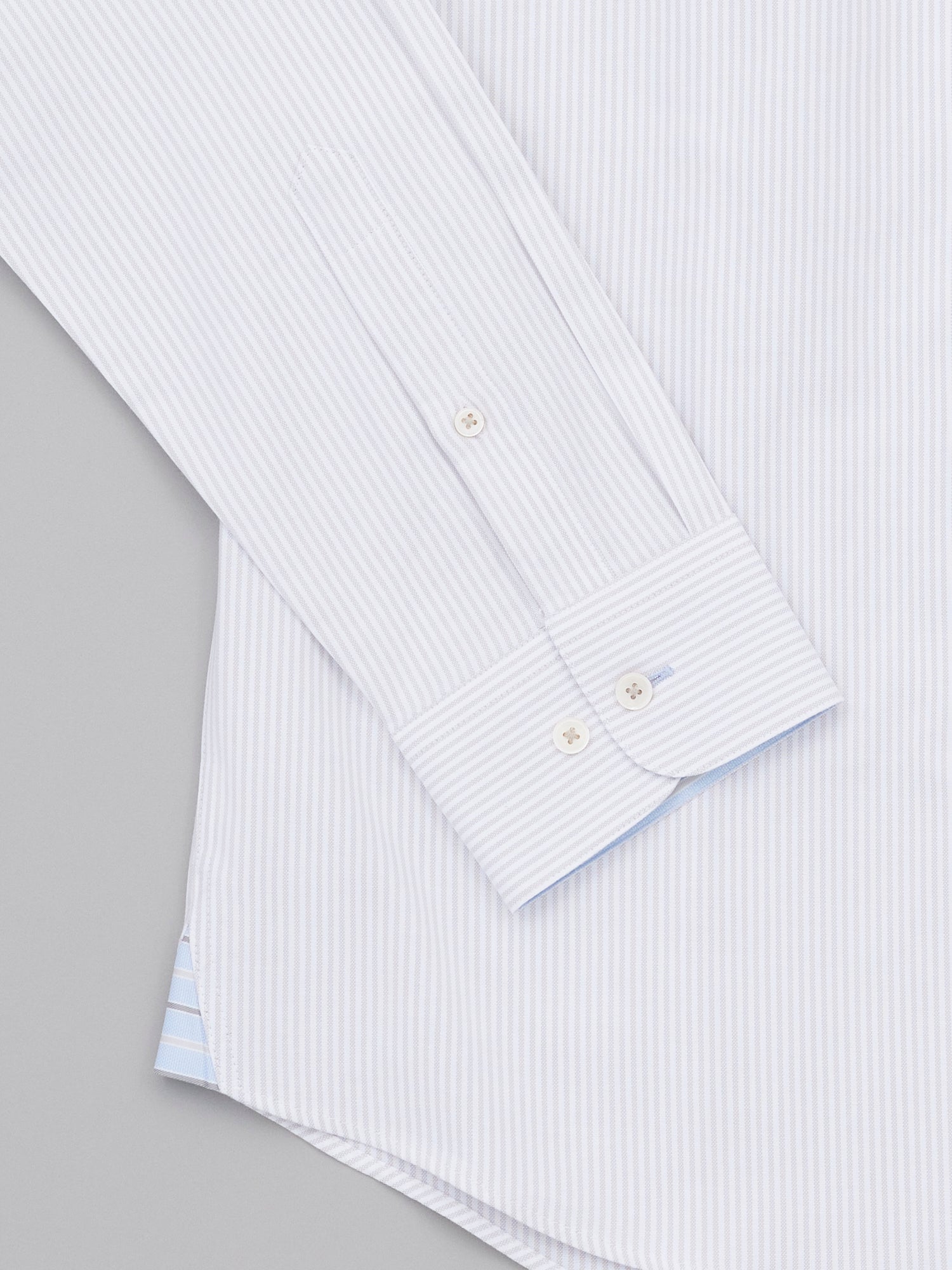 Sanzai Light Grey Oxford Stripe