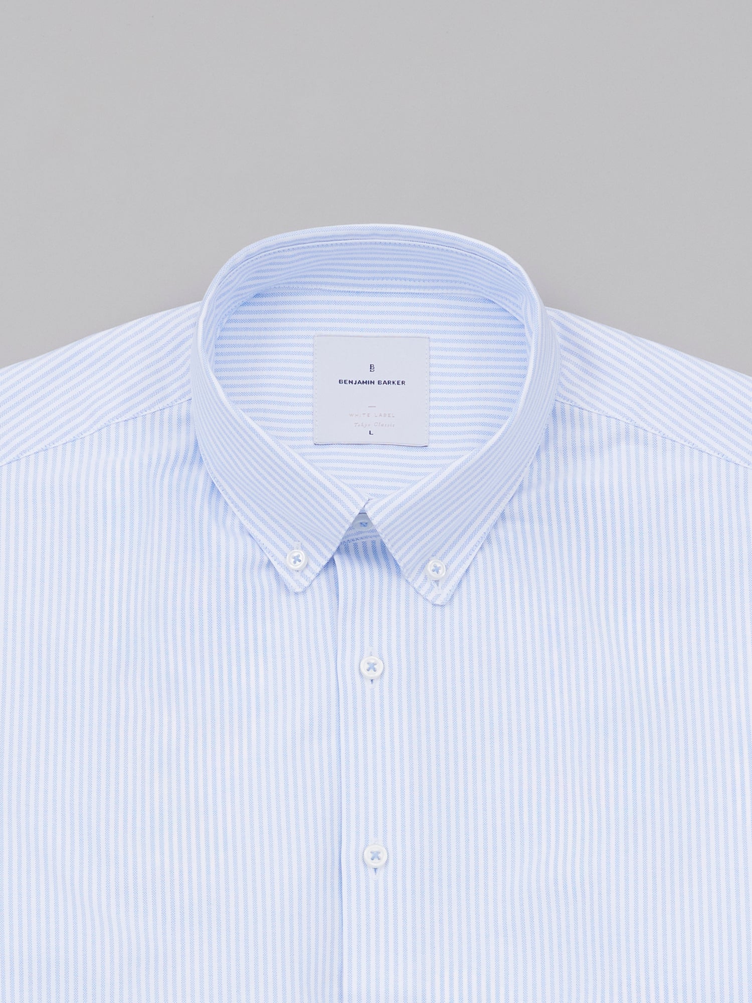Huntley Sky Blue Oxford Stripe