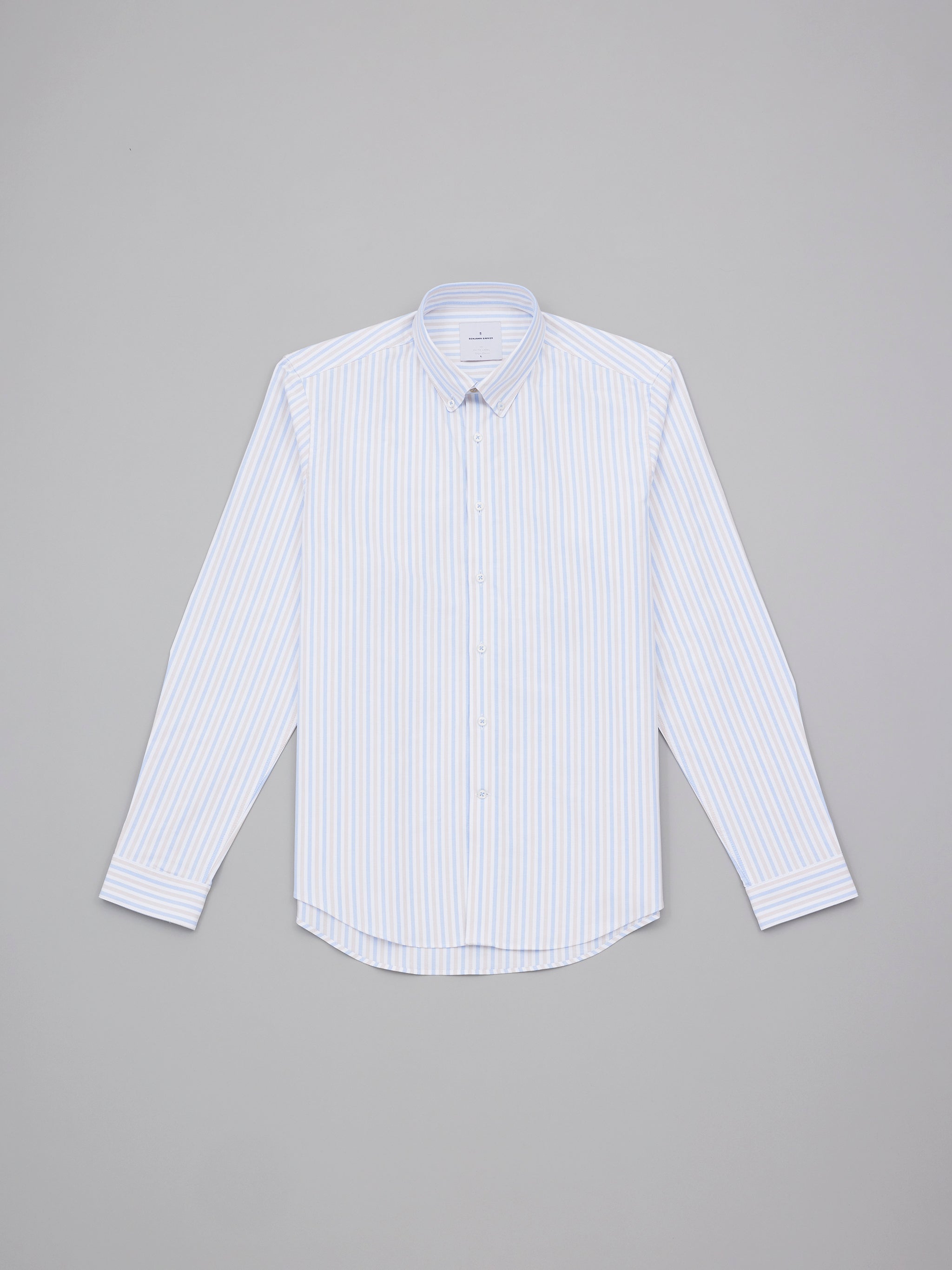 Duncan Blue Sand Stripe Oxford
